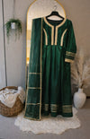 Emerald Green Party Wear Dress - RA Fashion