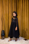 Black Georgette Frock With Sequence Work - Shadeforteen