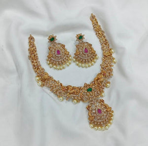 Shahi Mor Necklace Set - Aloro Jewels