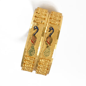 Peacock Meena Kangan - Aloro Jewels