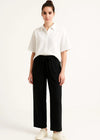Classic Black Relaxed-Fit Trousers -