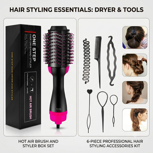 One Step Hot Air Brush (Dryer + Styler) with free Hair Tool