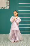 Lilac Shesha Silk Shirt And Flared Plazo
- Sania Khan