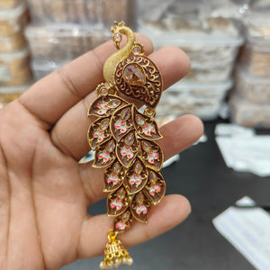 Hand Painted Peacock Designer Earrings - Aloro Jewels
