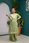 Embroidered chiffon Banarsi atlas lining and plazo 2 Piece Suit - Sania Khan