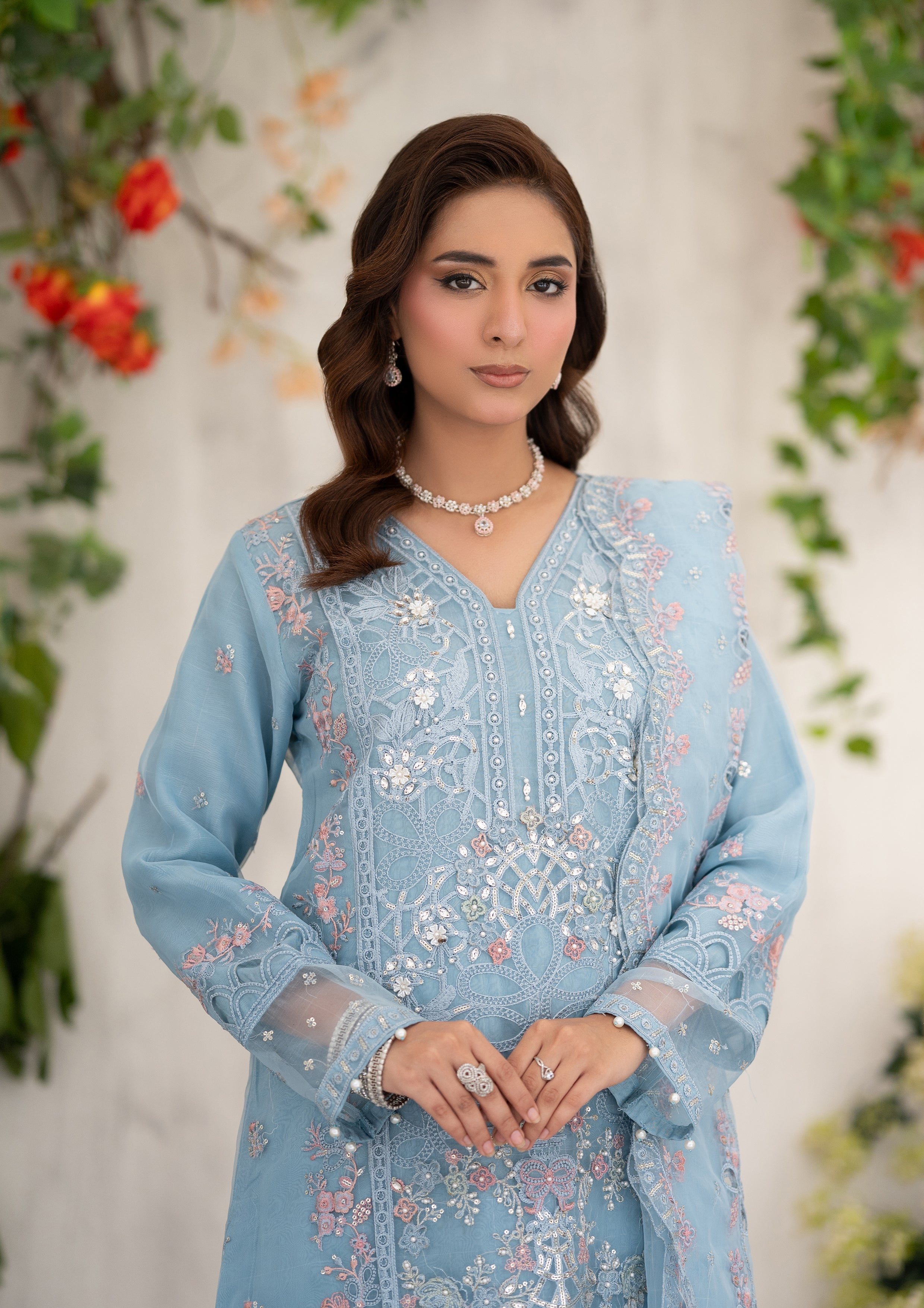 Kinza BN-1091 - 3 Piece Stitched Fancy Heavy Embroidered - Bint-e-Noor