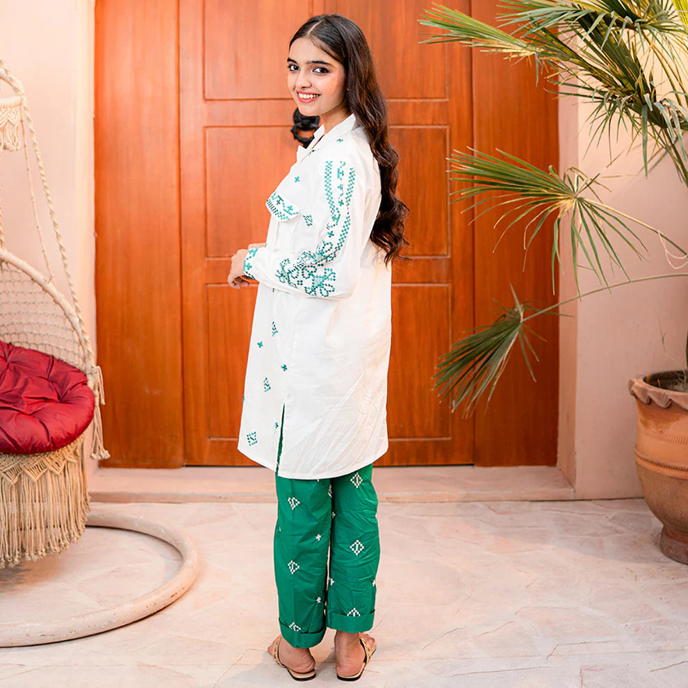 Embroidered Cotton Suit – Pakeezah - Rangooz