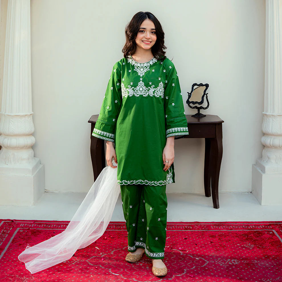 Embroidered Cotton Suit –Zaitoon - Rangooz