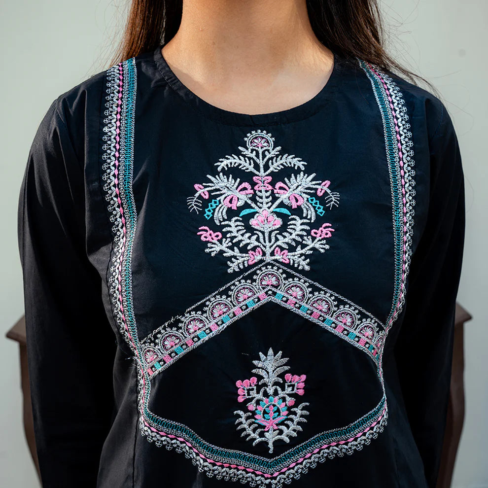 Embroidered Cotton Suit – Neelam - Rangooz