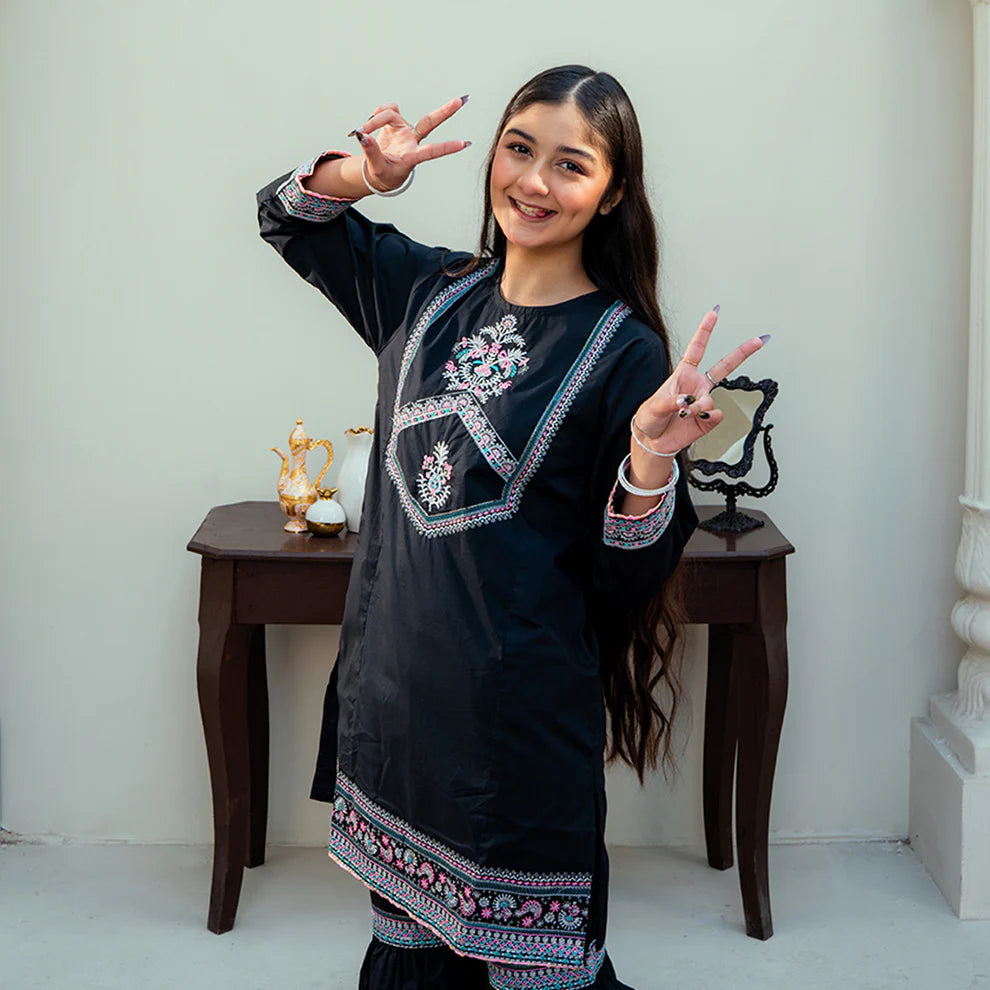 Embroidered Cotton Suit – Neelam - Rangooz