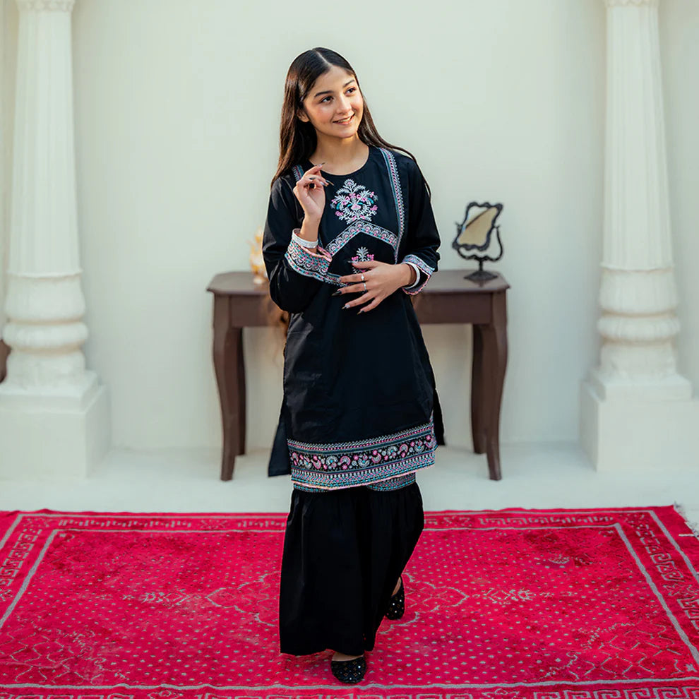 Embroidered Cotton Suit – Neelam - Rangooz