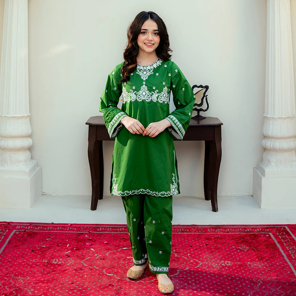 Embroidered Cotton Suit –Zaitoon - Rangooz