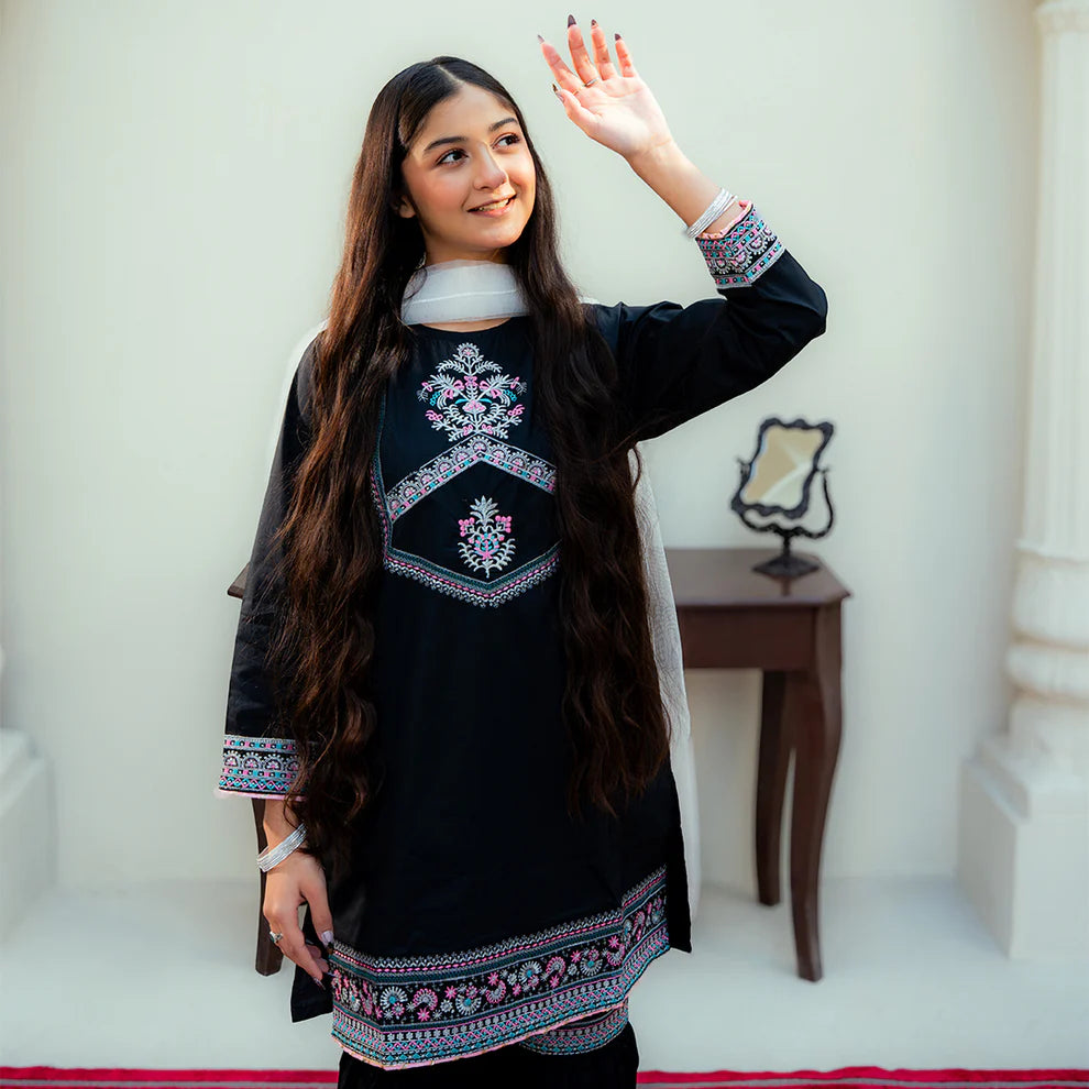 Embroidered Cotton Suit – Neelam - Rangooz