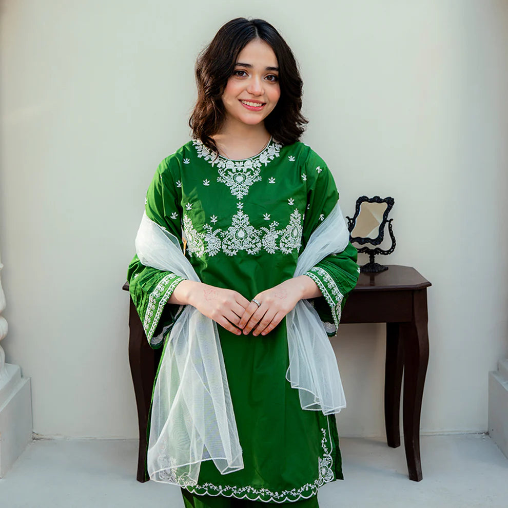 Embroidered Cotton Suit –Zaitoon - Rangooz