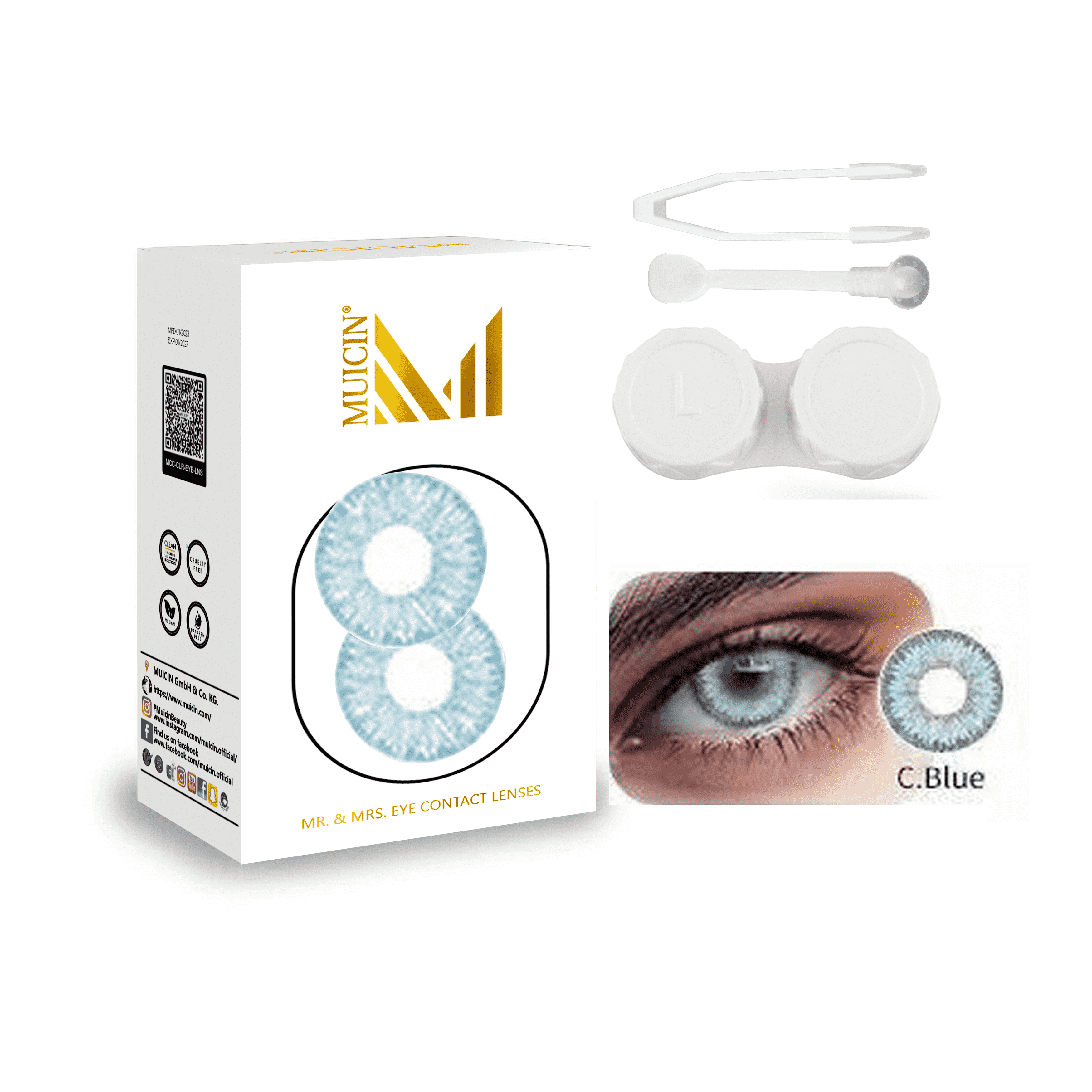 Mr & Mrs Party Colored Contact Lenses - Muicin