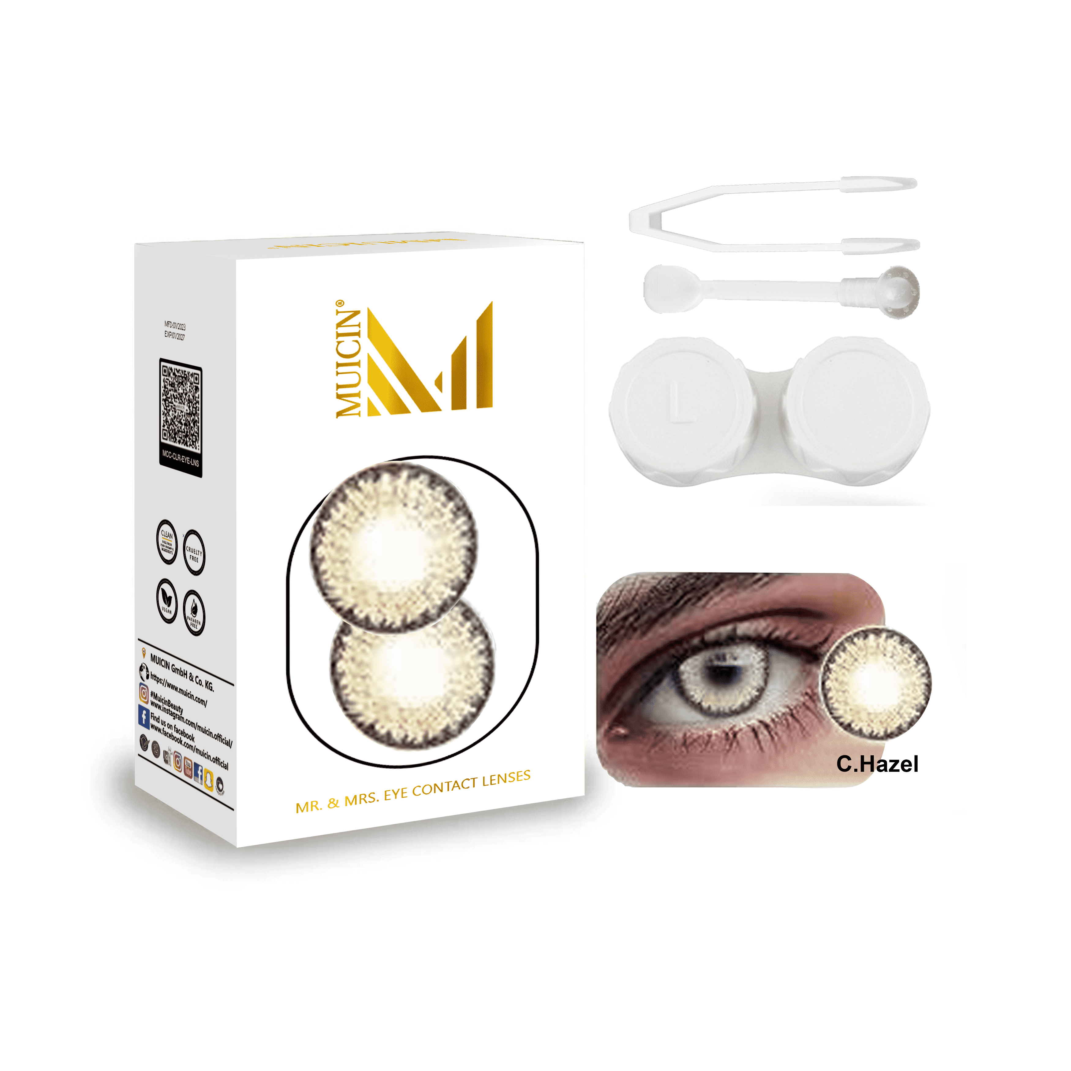 Mr & Mrs Party Colored Contact Lenses - Muicin