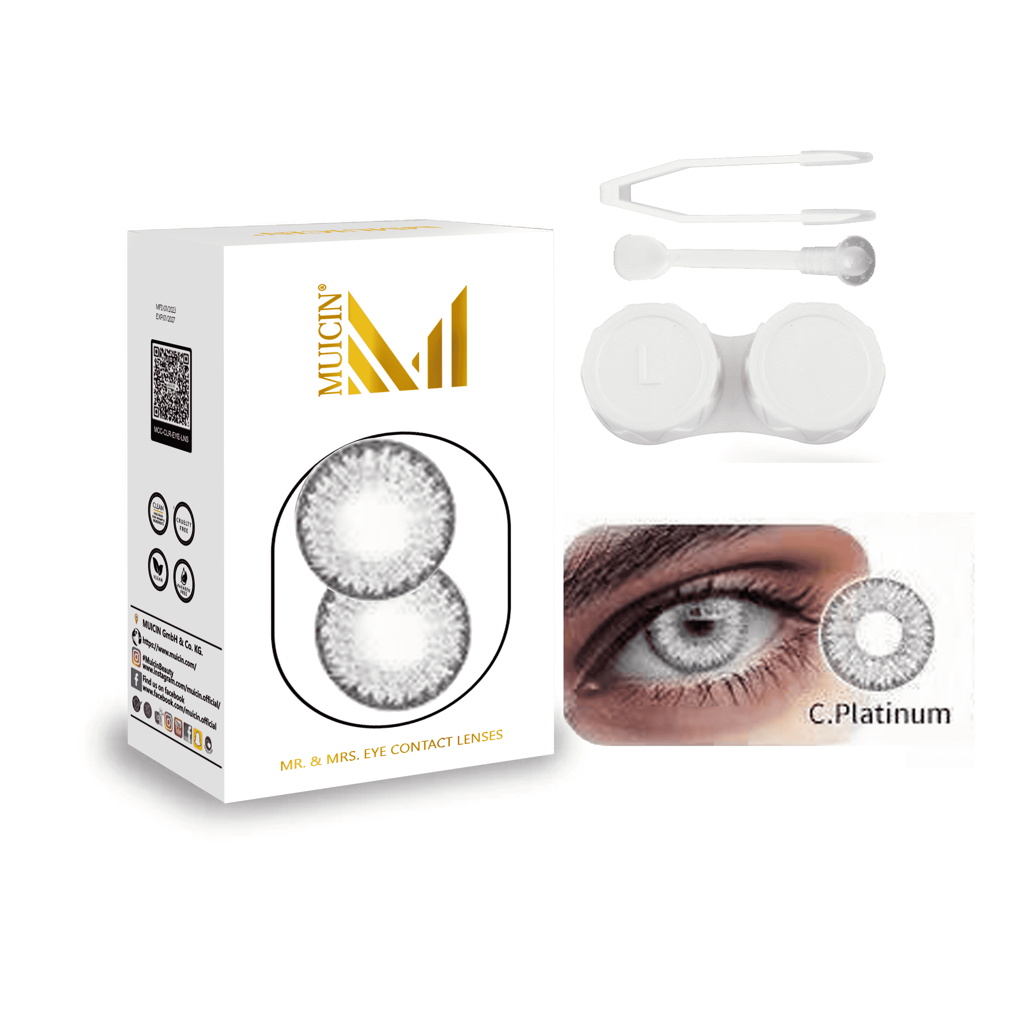 Mr & Mrs Party Colored Contact Lenses - Muicin