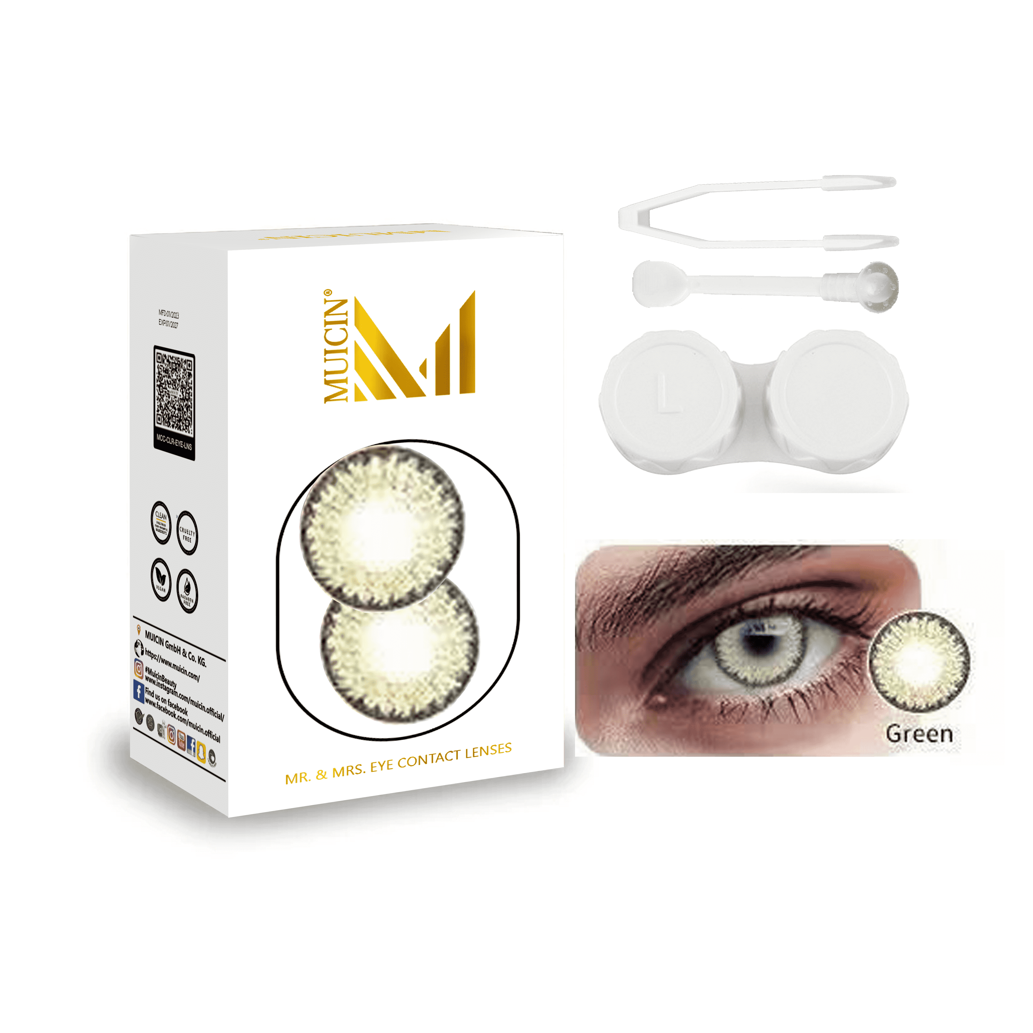 Mr & Mrs Party Colored Contact Lenses - Muicin
