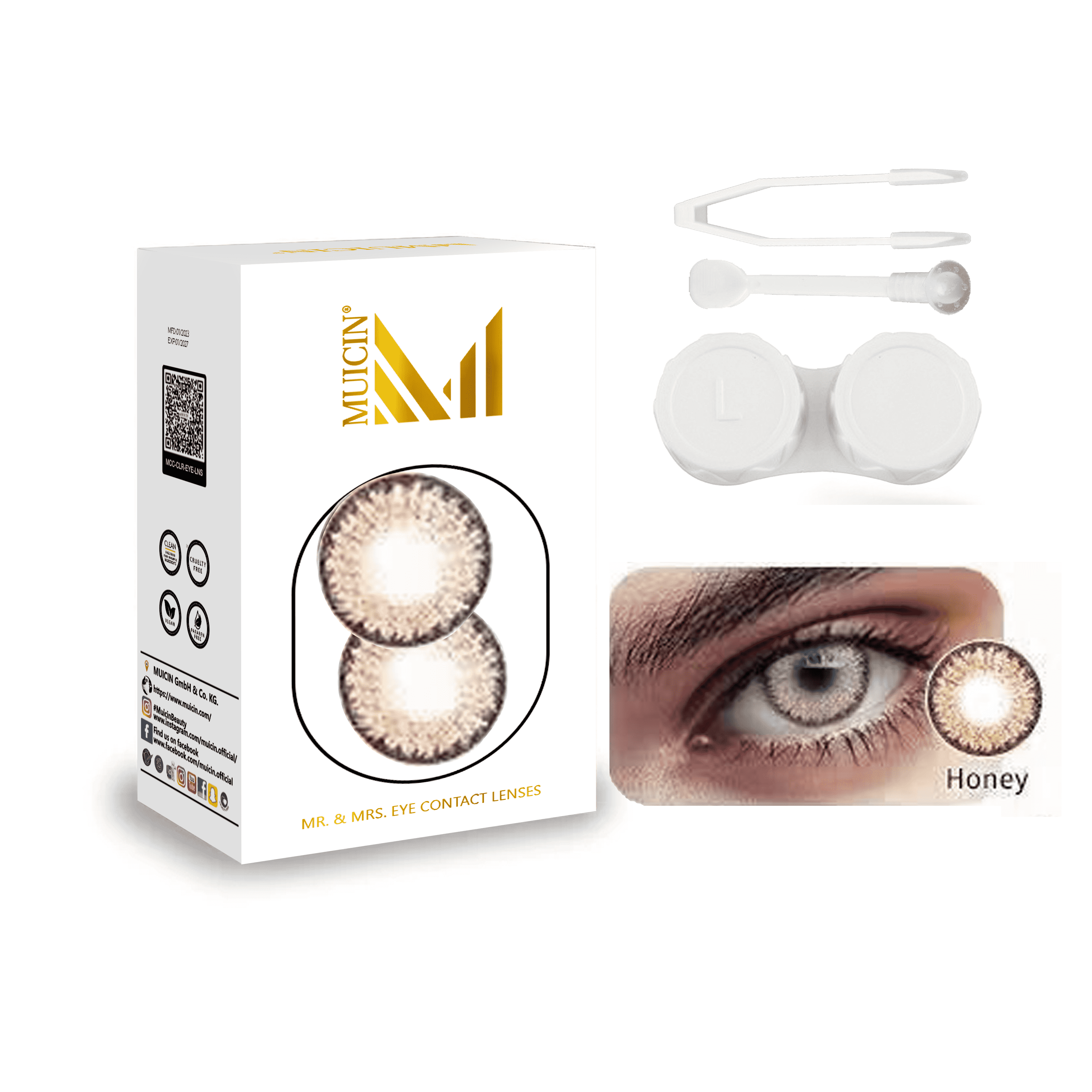 Mr & Mrs Party Colored Contact Lenses - Muicin