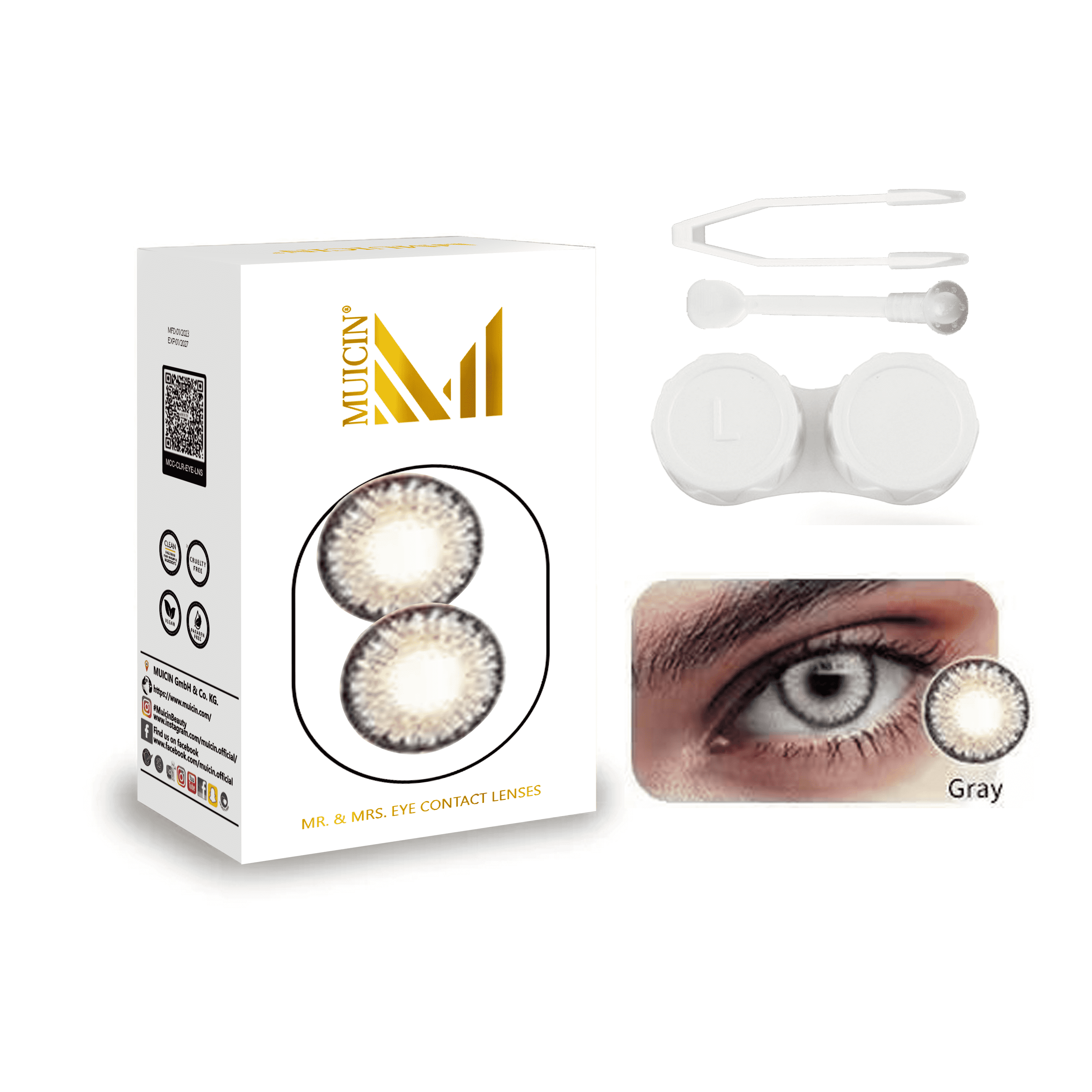 Mr & Mrs Party Colored Contact Lenses - Muicin