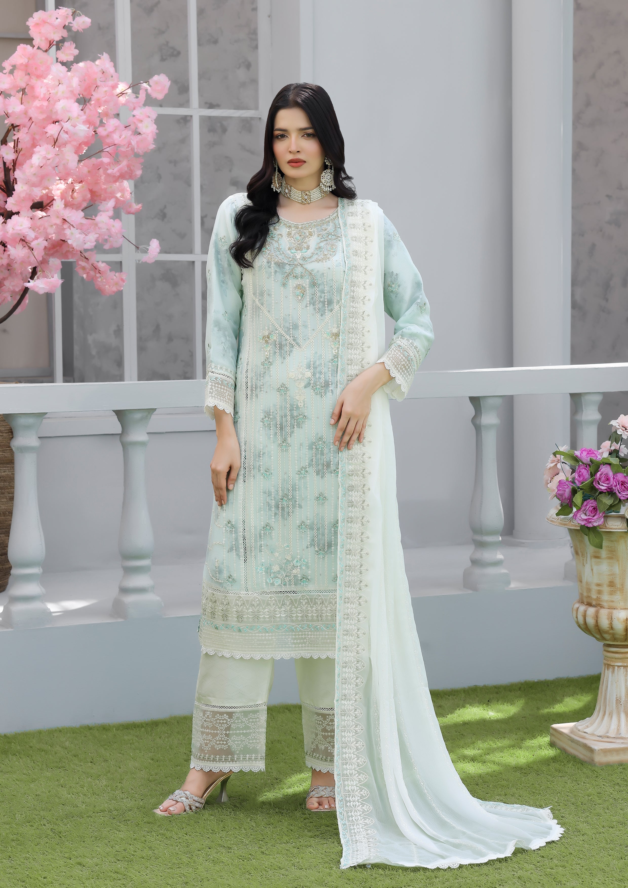 Firyal BN-1006 - 3 Piece Stitched Fancy Heavy Embroidered - Bint-e-Noor