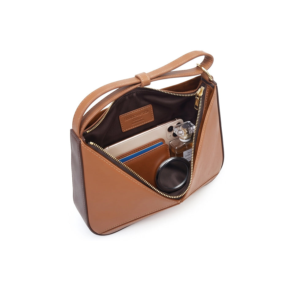 Vertex Brown Handbag - Bag X