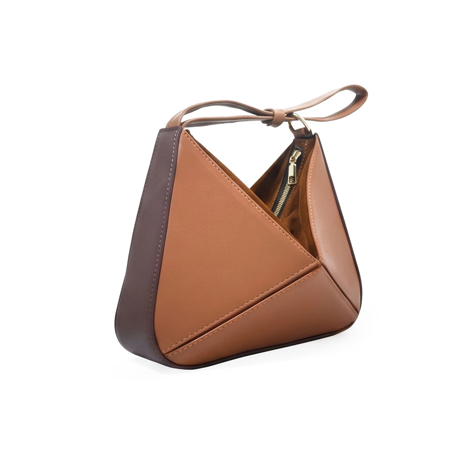 Vertex Brown Handbag - Bag X