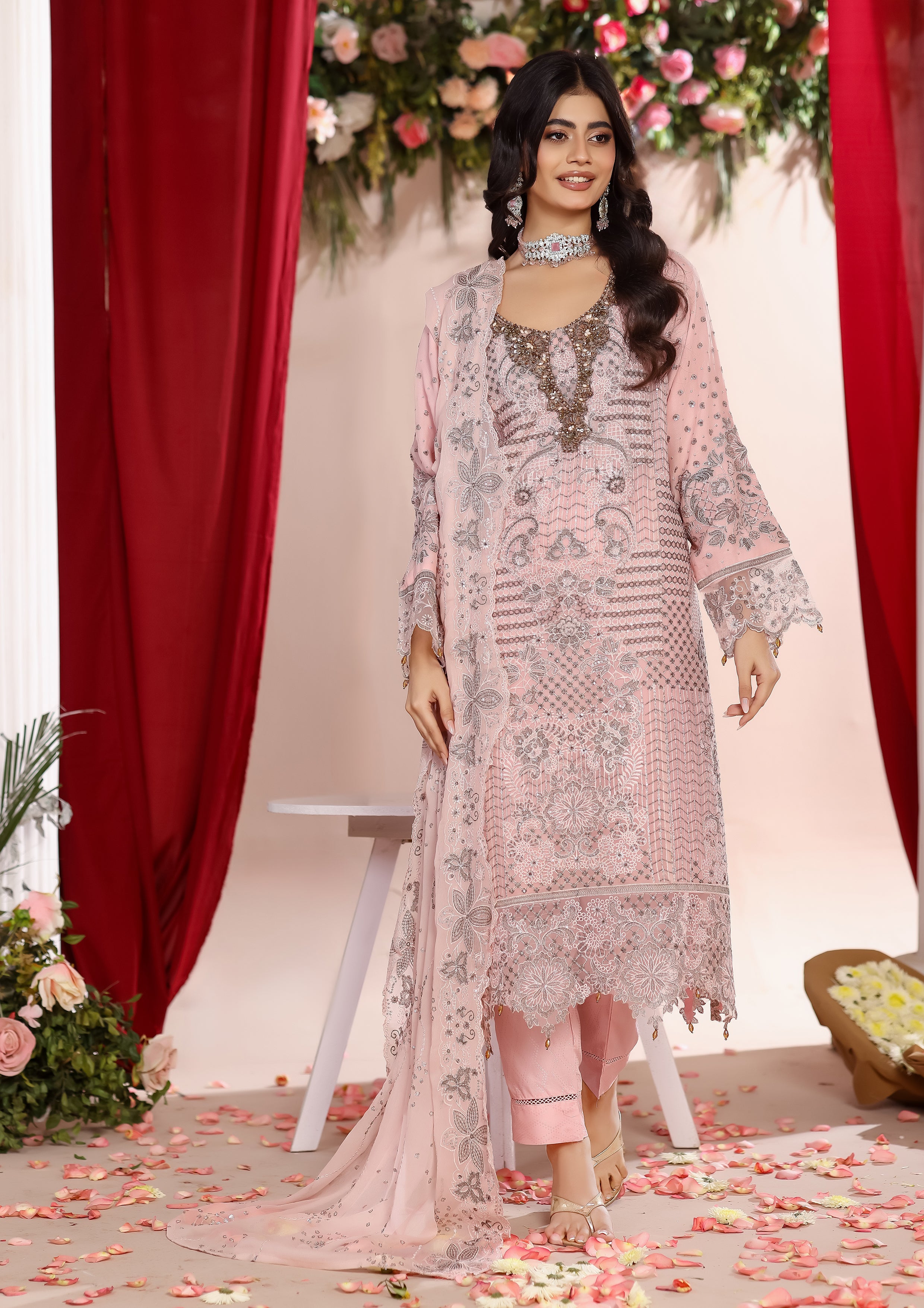 Mizna BN-1026 - 3 Piece Stitched Fancy Heavy Embroidered - Bint-e-Noor