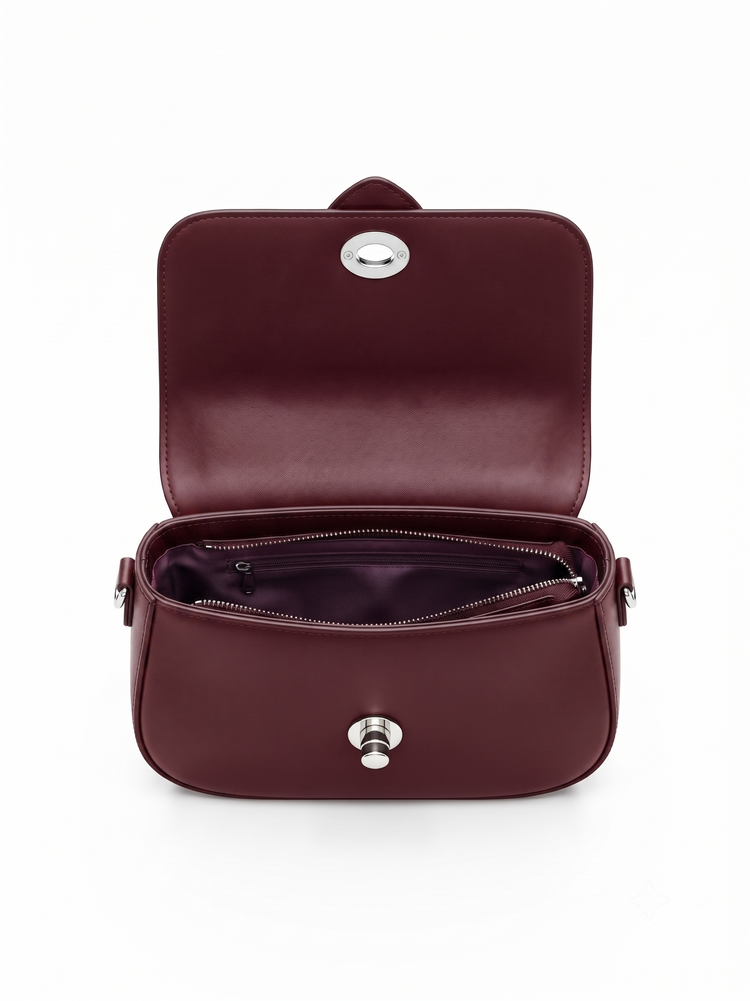 Nyra Maroon Handbag - Bag X