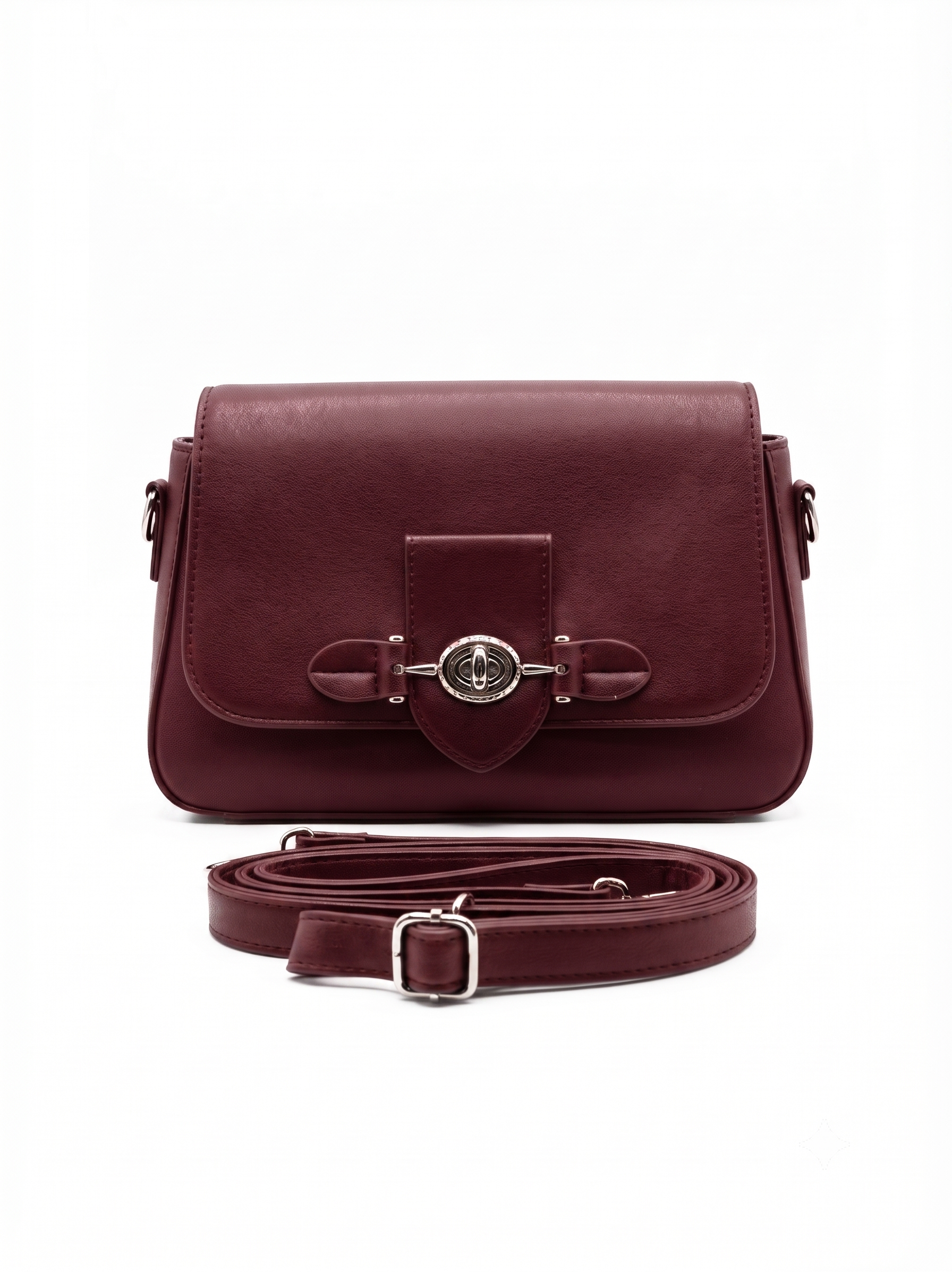 Nyra Maroon Handbag - Bag X