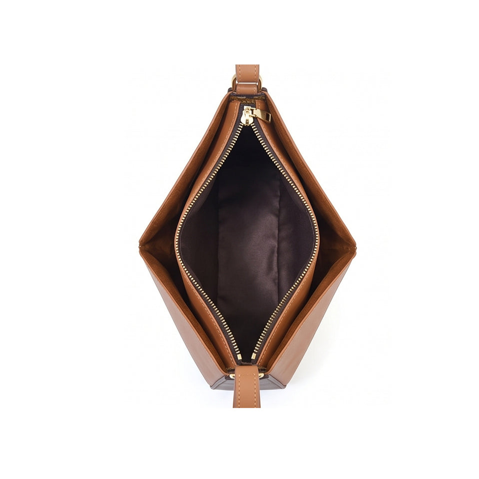 Vertex Brown Handbag - Bag X