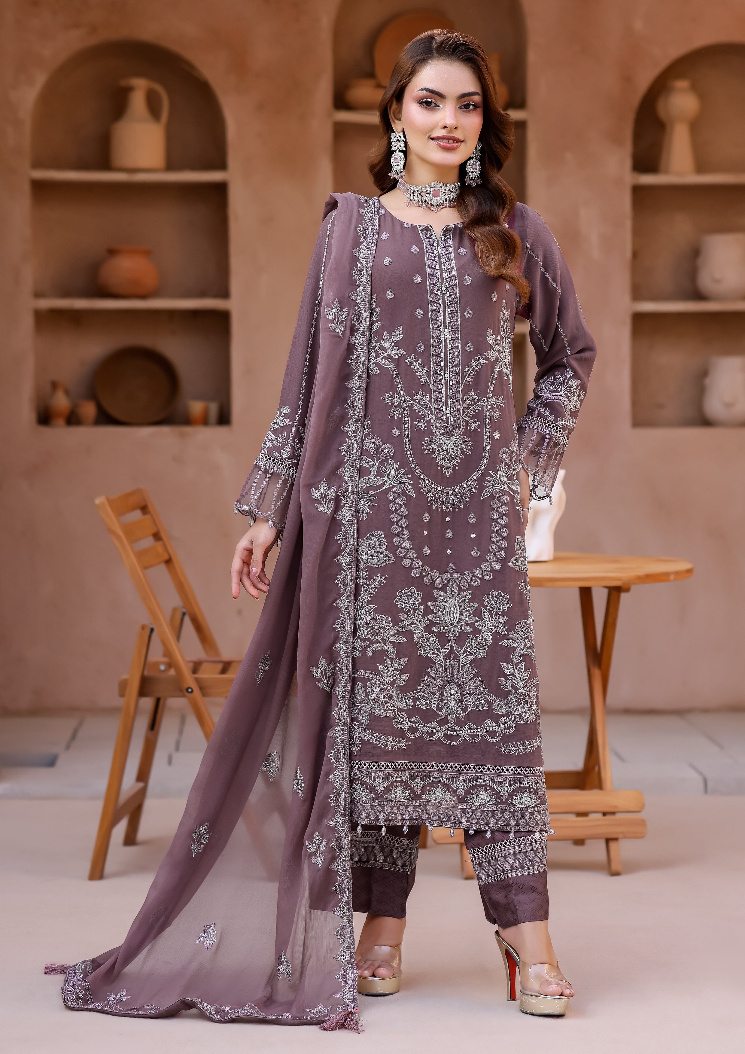Kaira BN-9986 - 3 Piece Stitched Fancy Heavy Embroidered - Bint-e-Noor