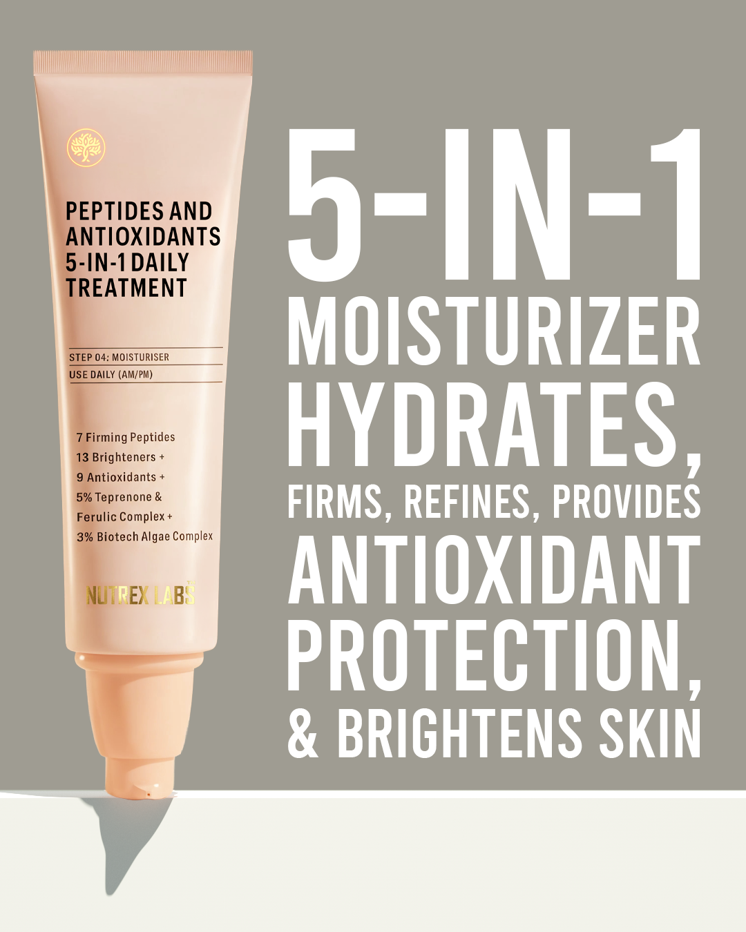 Peptides & Antioxidants 5-In-1 Daily Treatment - Nutrex Labs