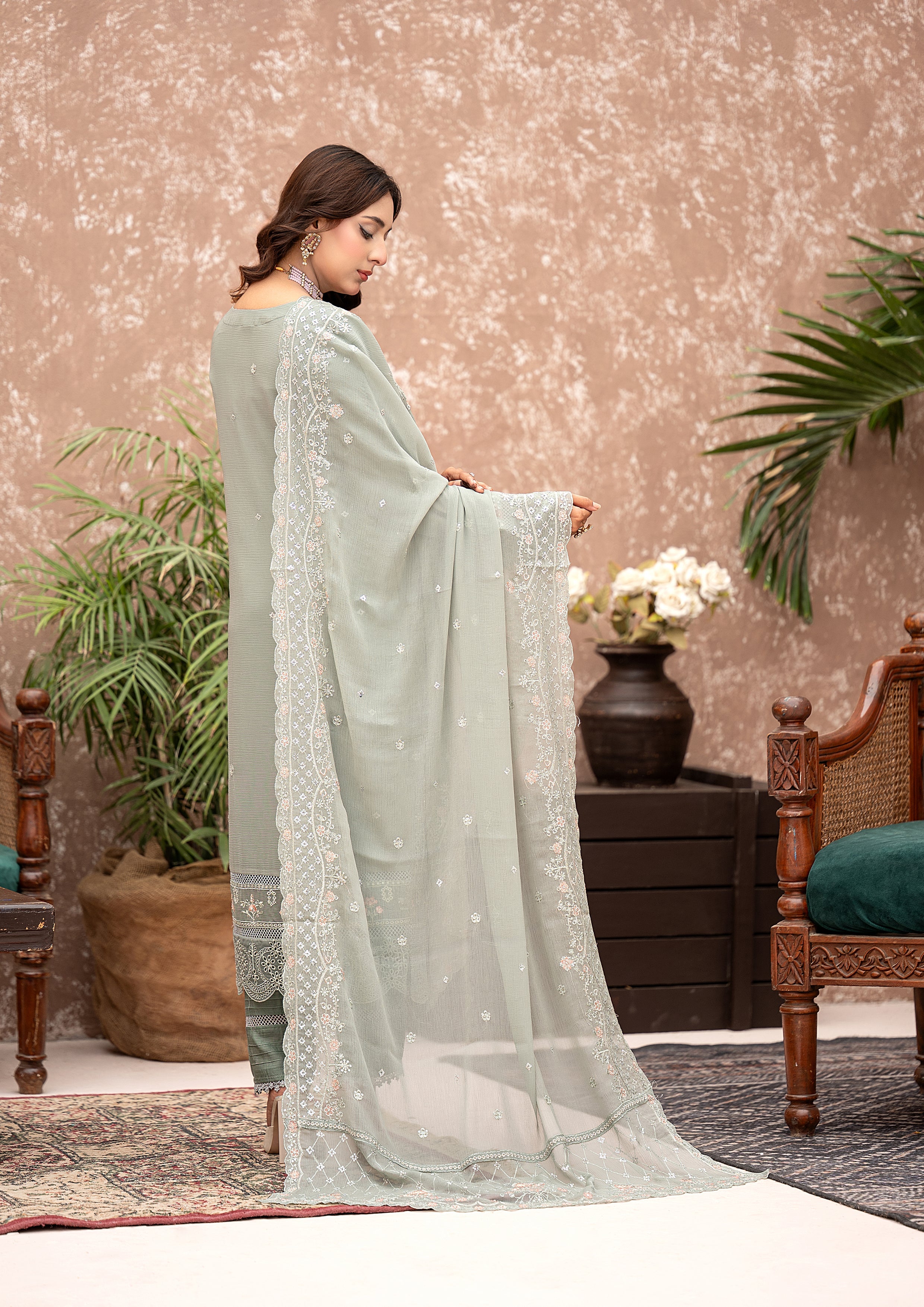 Selin BN-1048 - 3 Piece Stitched Fancy Heavy Embroidered - Bint-e-Noor