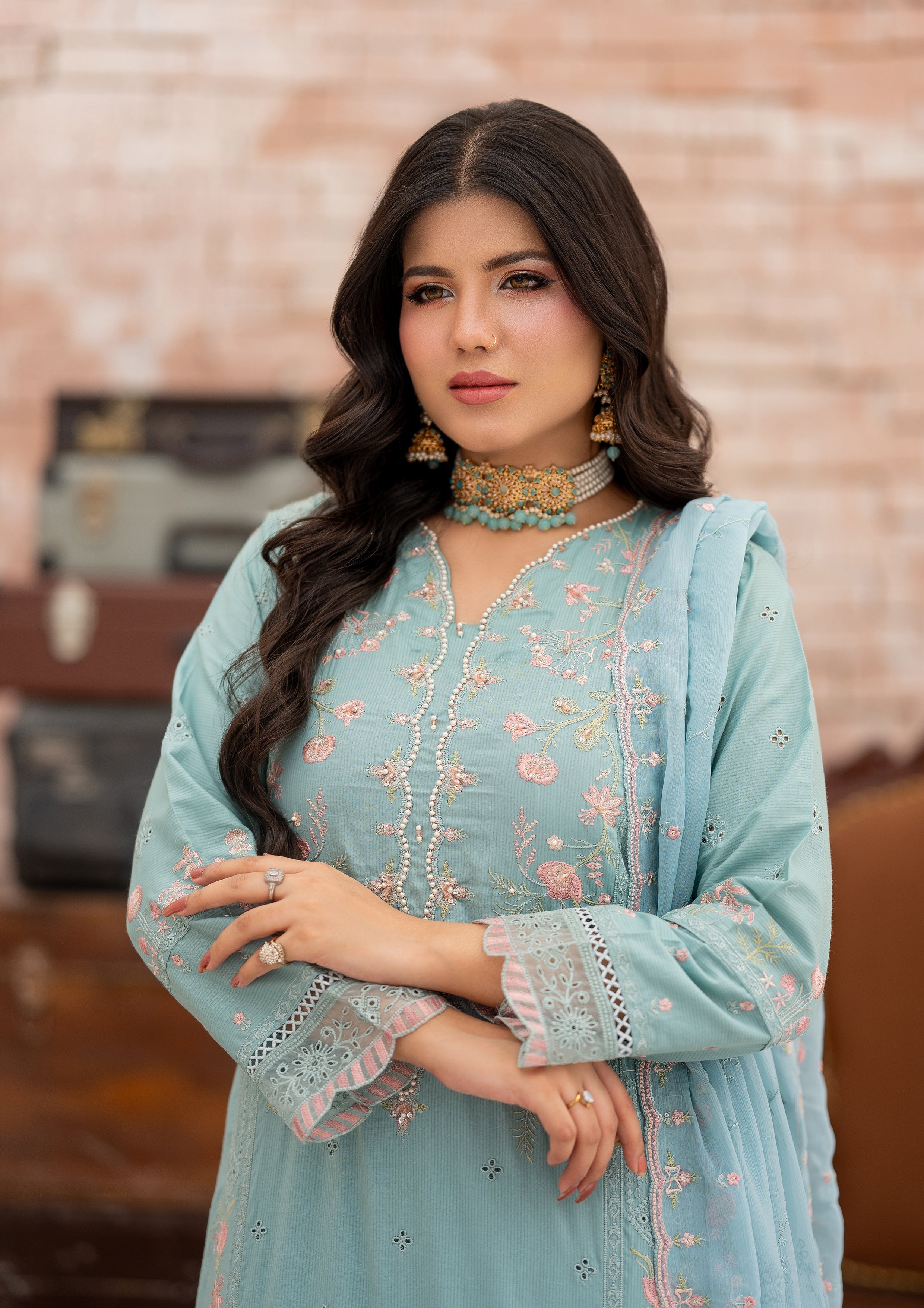 Sameeha BN-1106 - 3 Piece Stitched Fancy Heavy Embroidered - Bint-e-Noor
