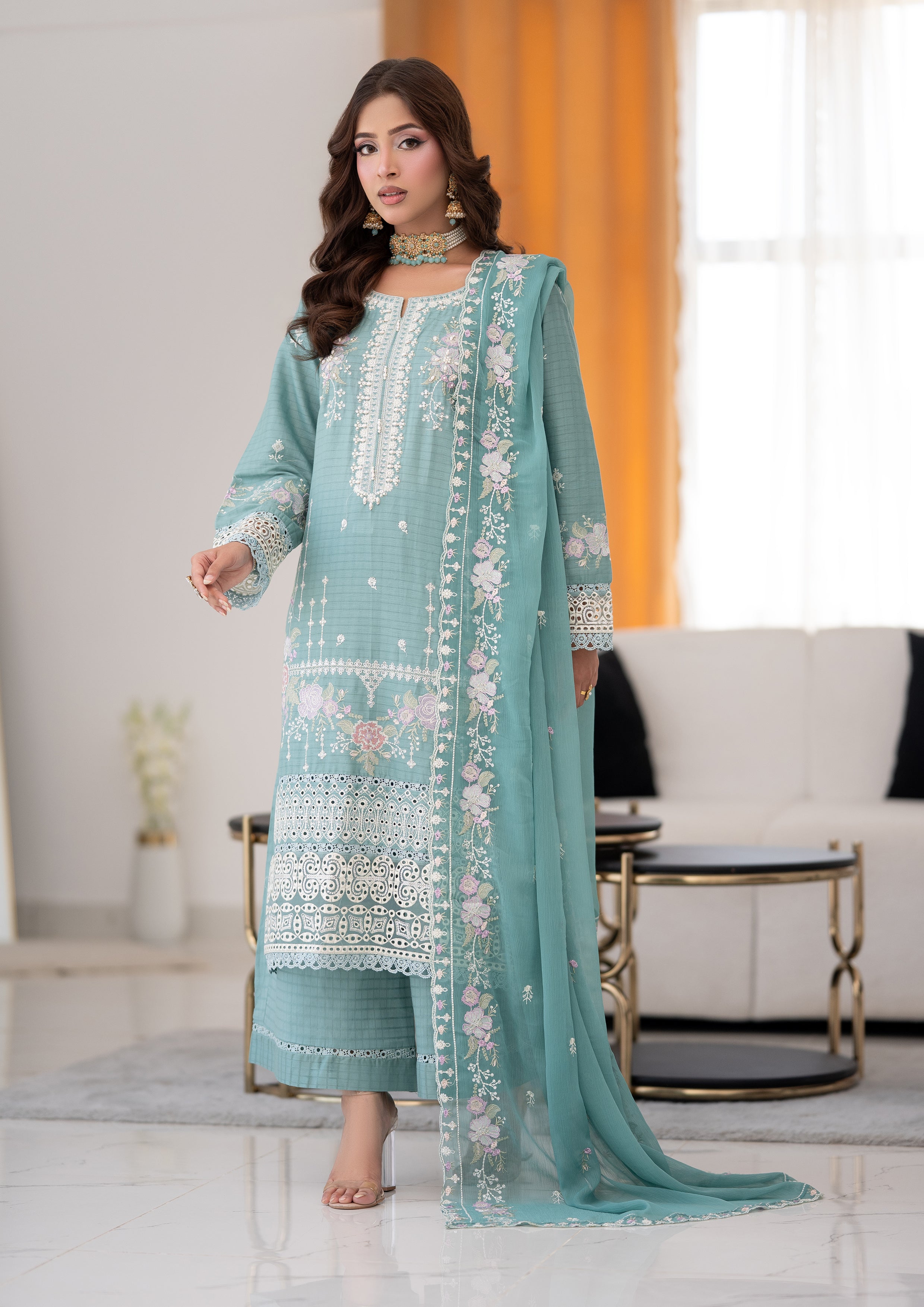 Zayba BN-1123 - 3 Piece Stitched Fancy Heavy Embroidered - Bint-e-Noor