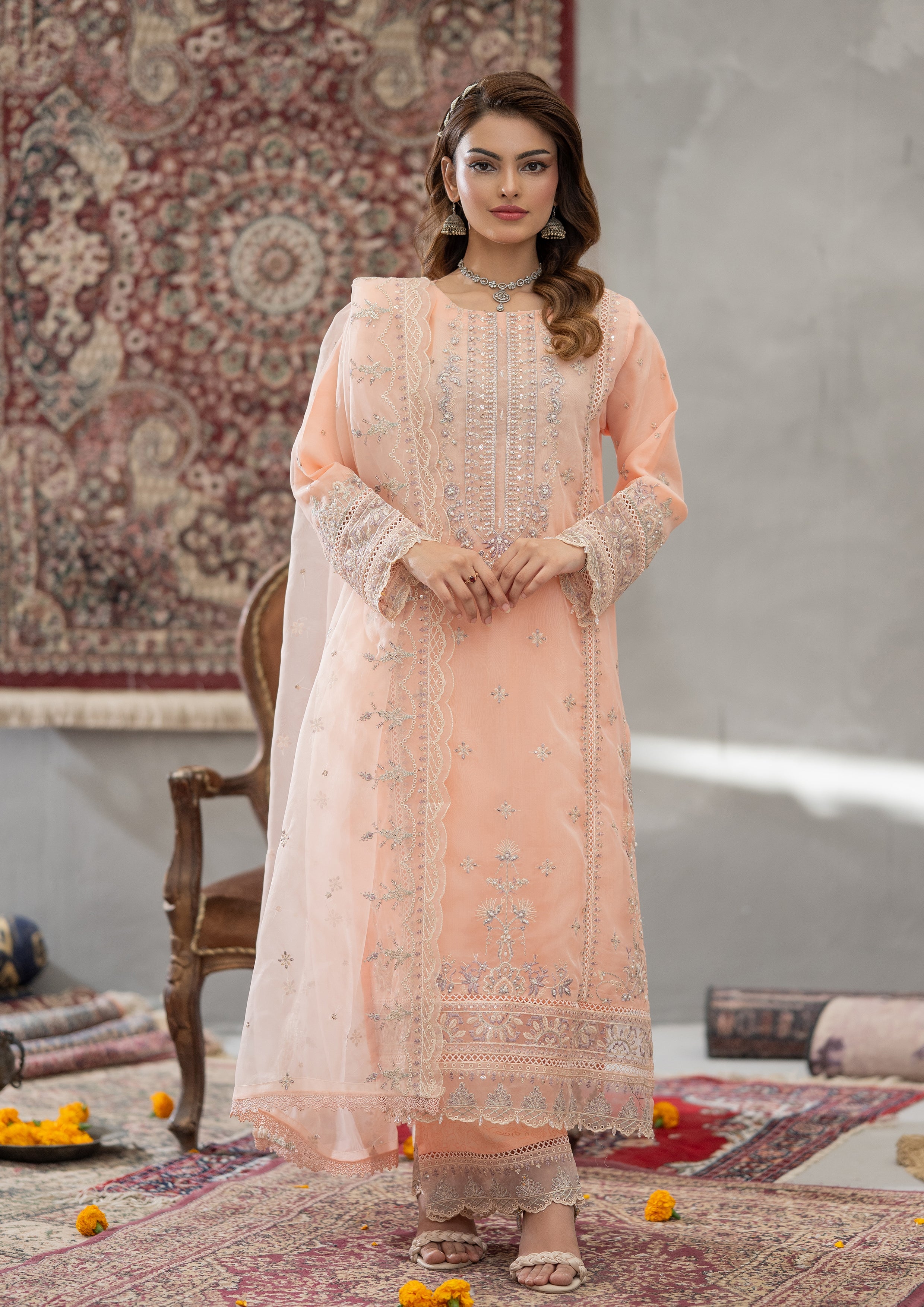 Parisa BN-9996 - 3 Piece Stitched Fancy Heavy Embroidered - Bint-e-Noor