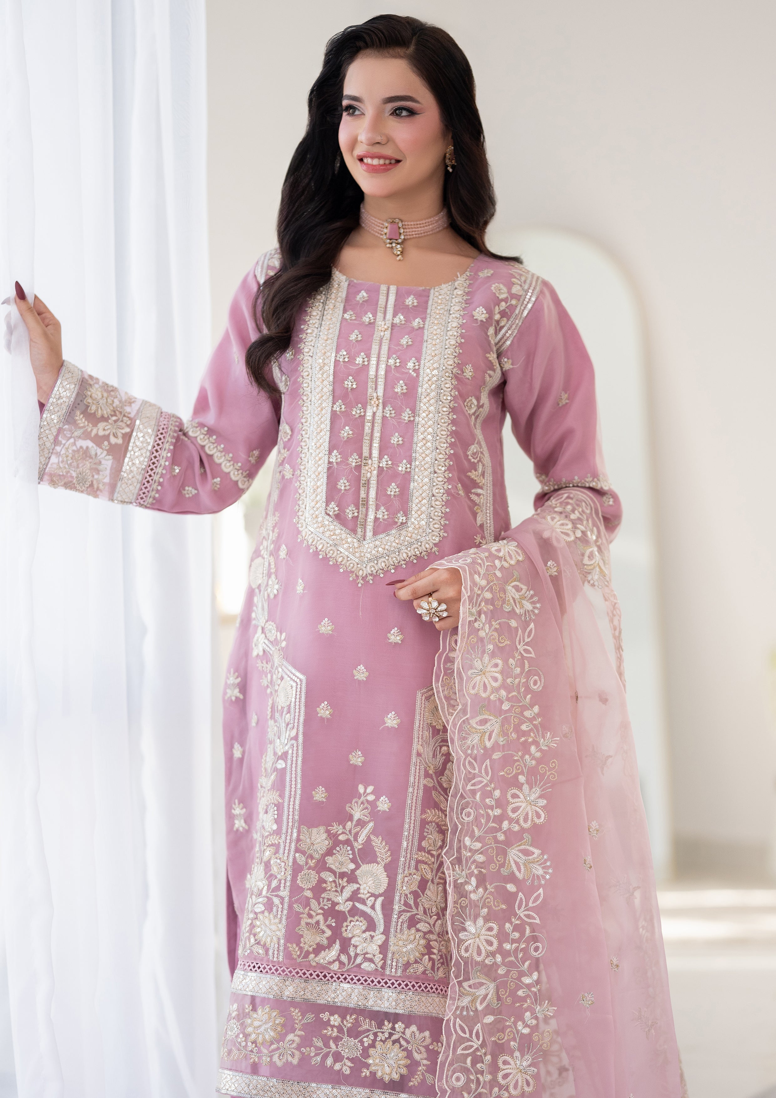 Aishal BN-1127 - 3 Piece Stitched Fancy Heavy Embroidered - Bint-e-Noor