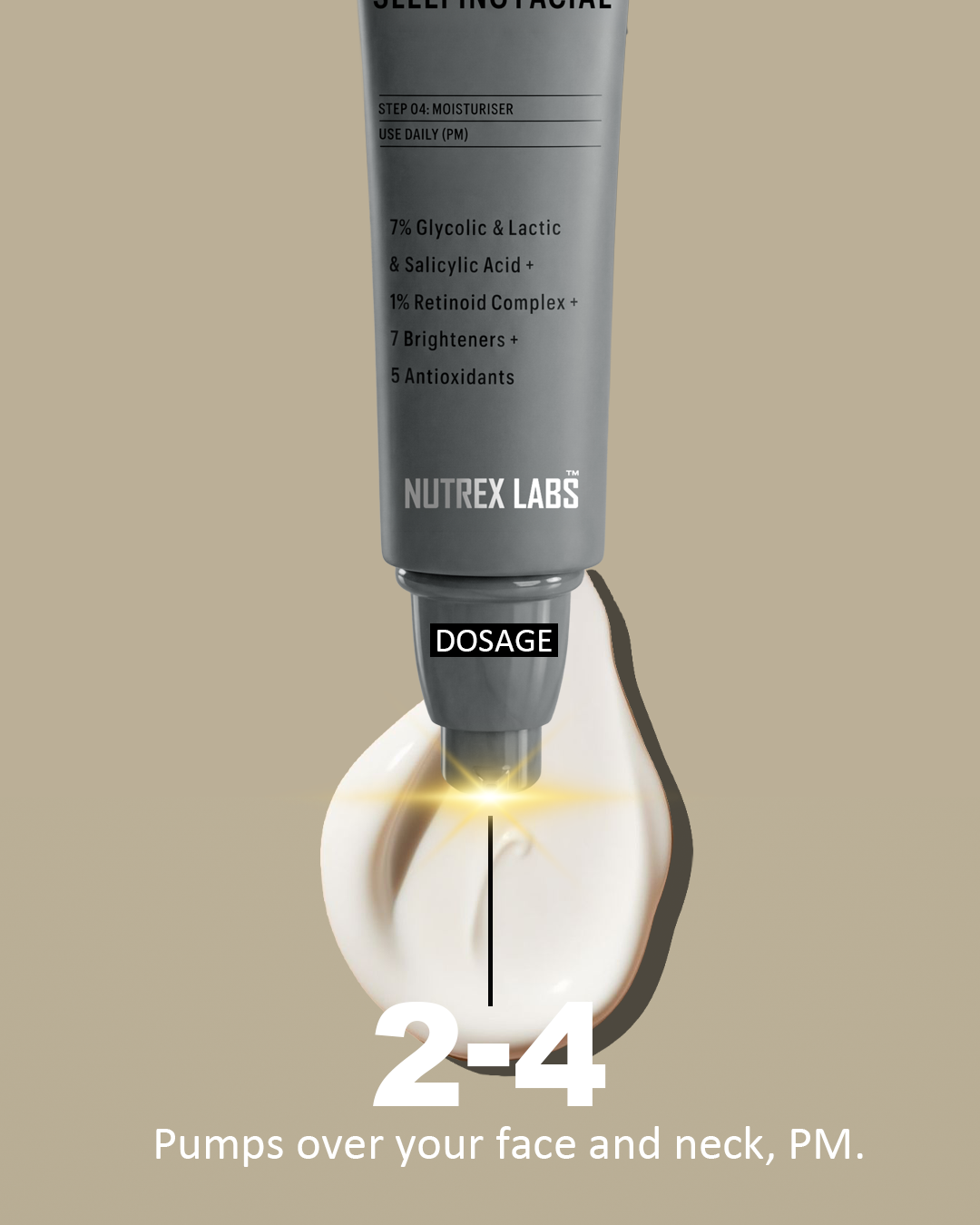 Multi Acids & Retinoids Brightening Sleeping Facial - Nutrex Labs