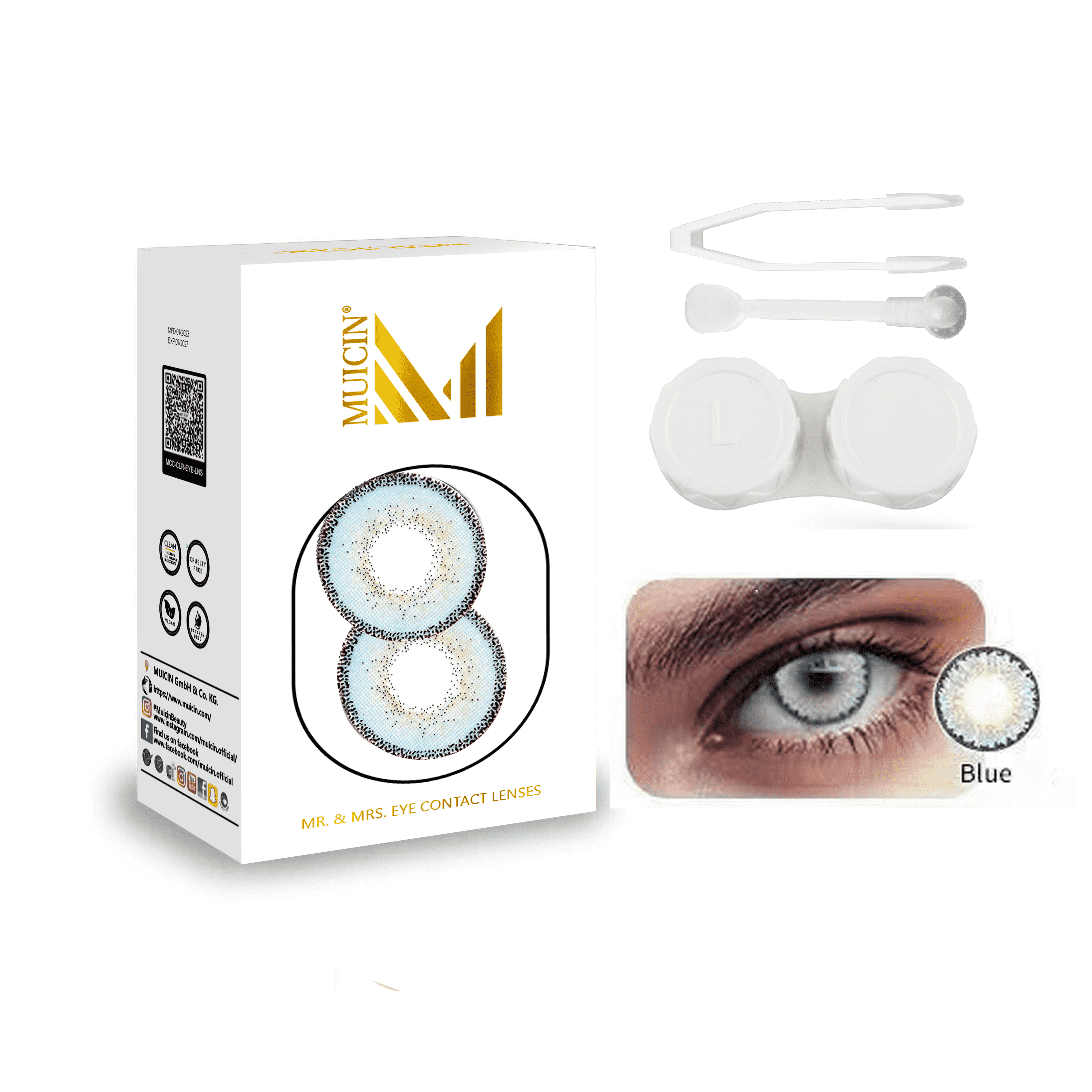 Mr & Mrs Party Colored Contact Lenses - Muicin