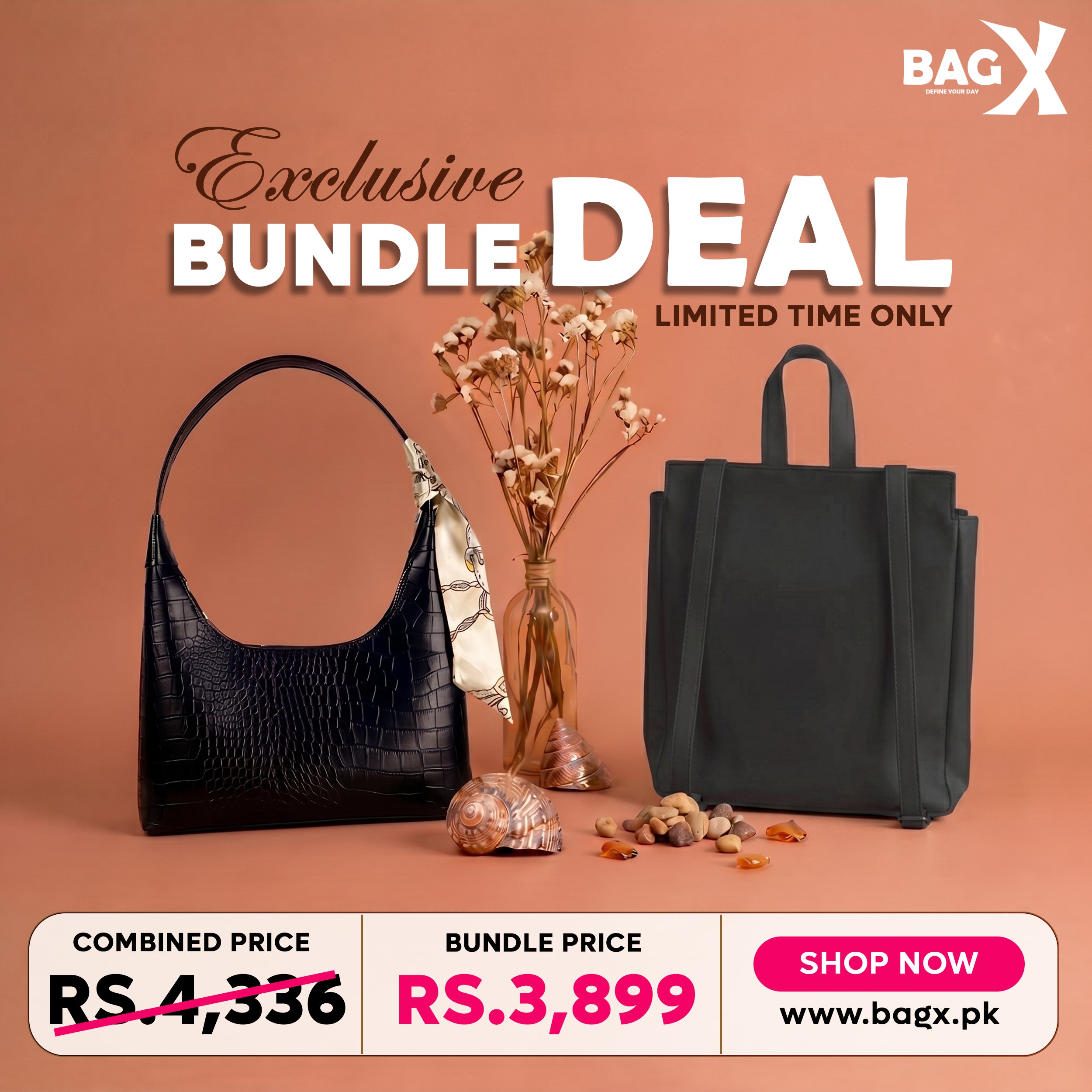 Urban Black Set Backpack - Bag X