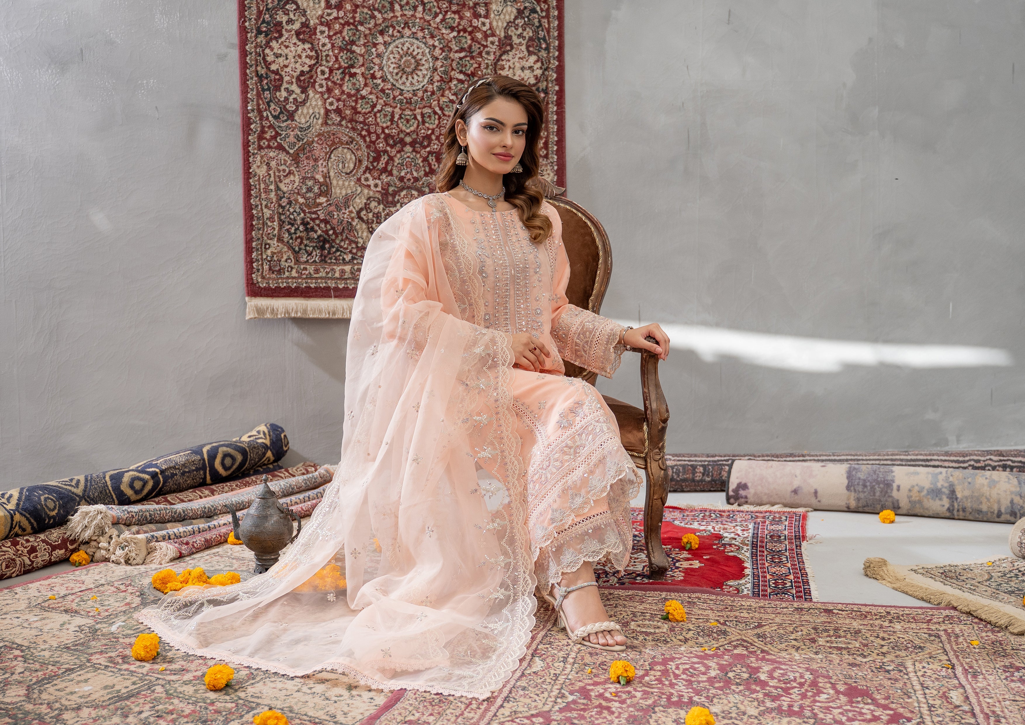 Parisa BN-9996 - 3 Piece Stitched Fancy Heavy Embroidered - Bint-e-Noor