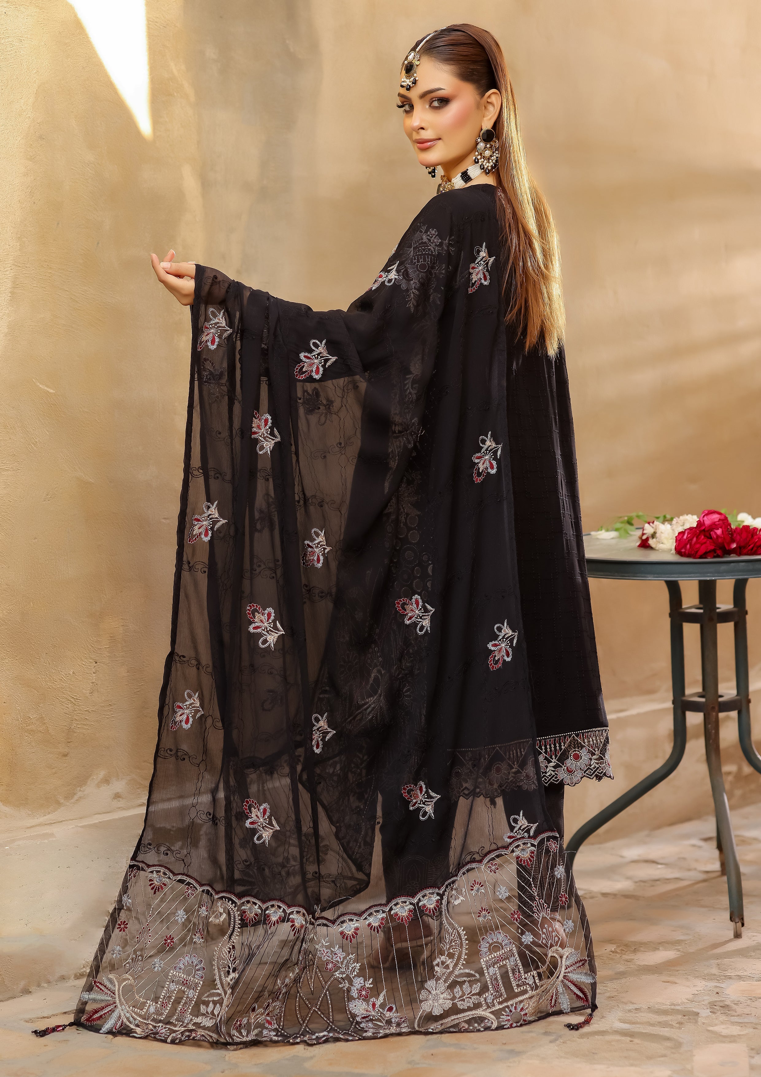 Elva BN-1016 - 3 Piece Stitched Fancy Heavy Embroidered - Bint-e-Noor