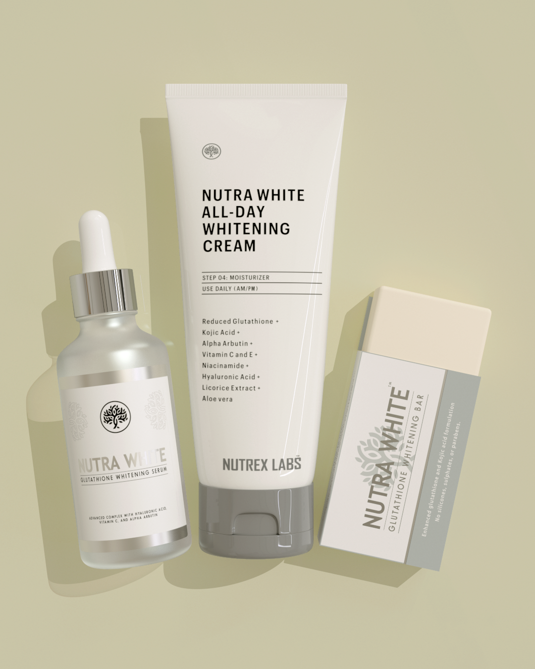 Nutra White 3-In-1 Glutathione Skincare Bundle - Nutrex Labs