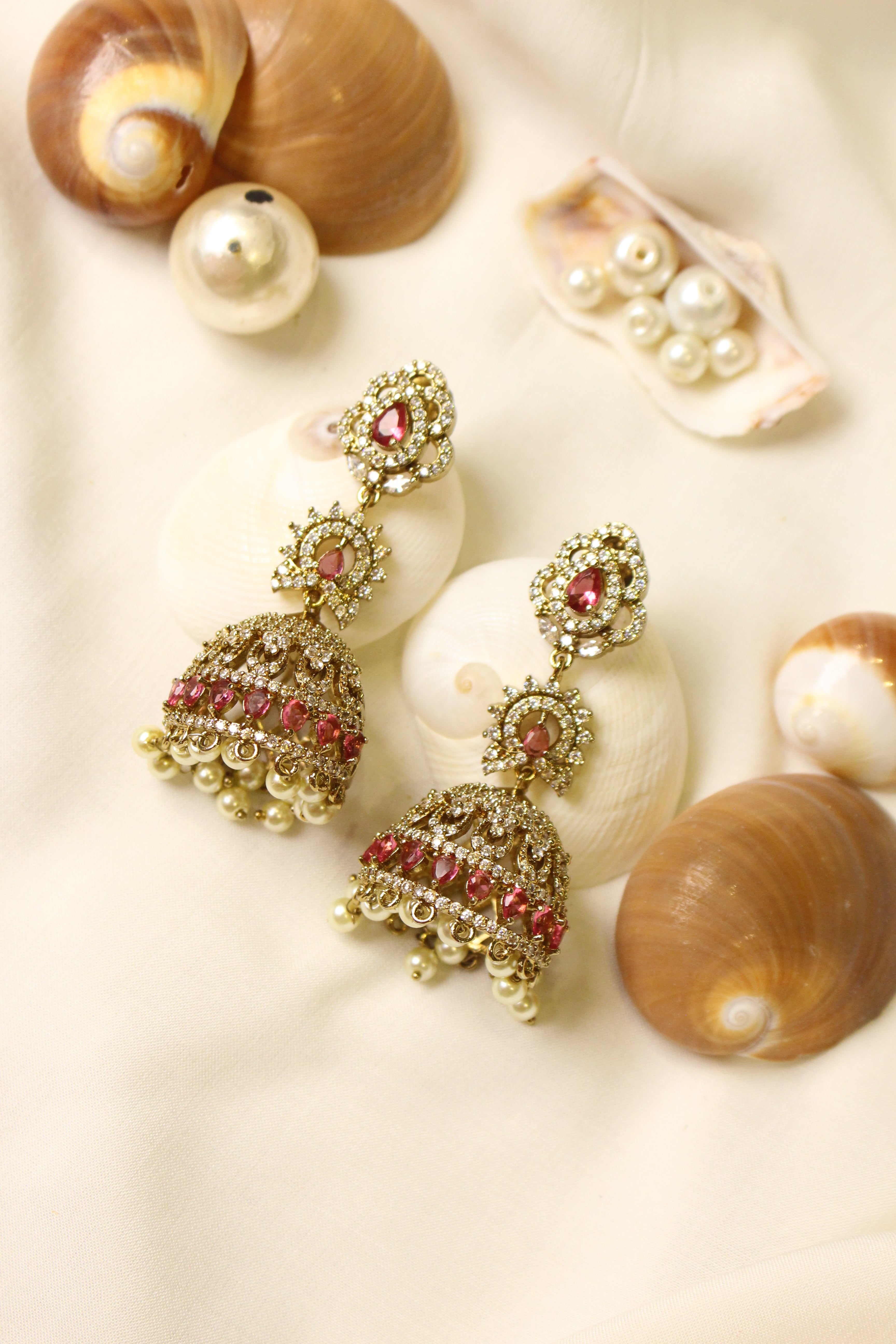 Diamond Style Statement Jhumki - Aloro Jewels