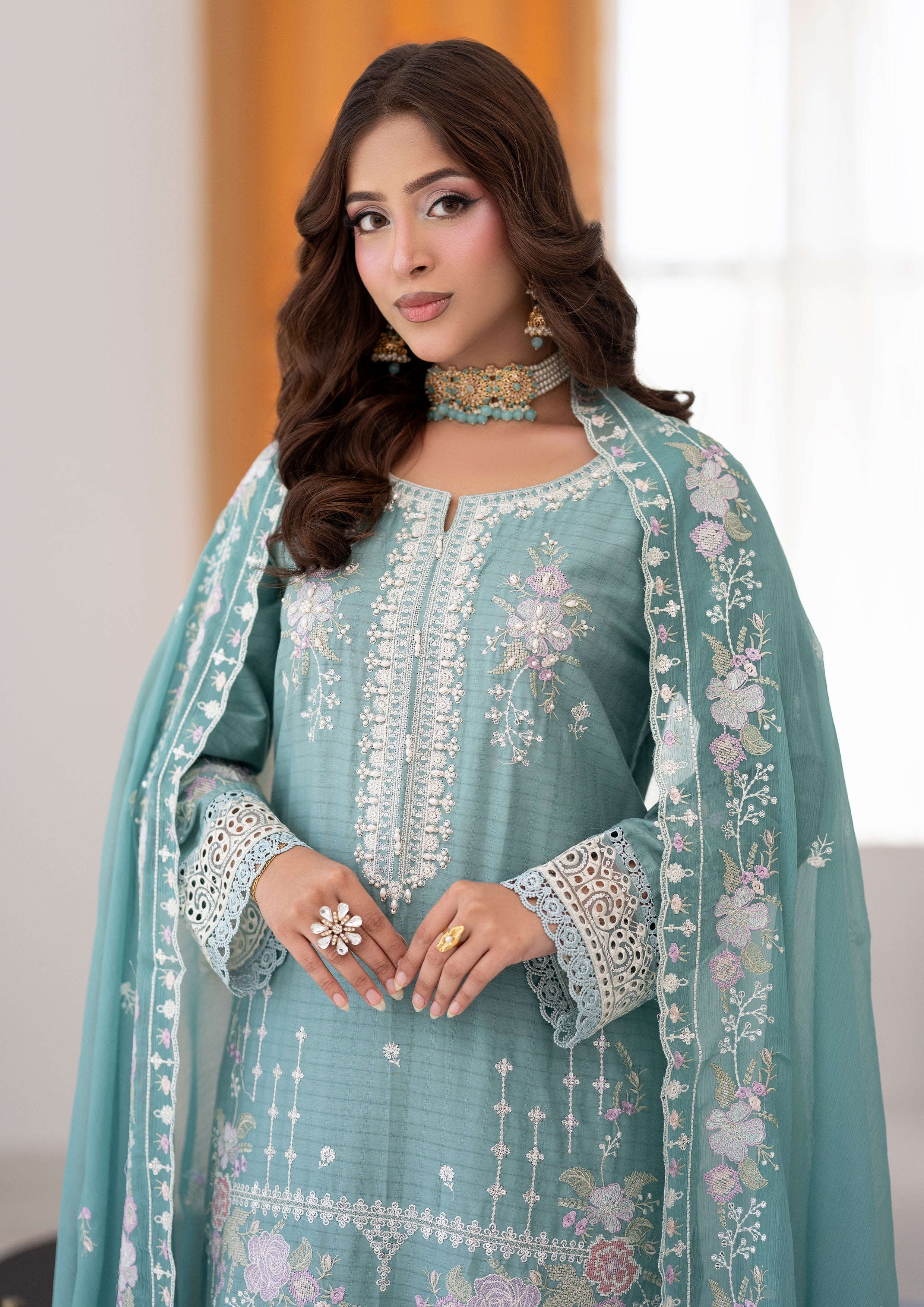 Zayba BN-1123 - 3 Piece Stitched Fancy Heavy Embroidered - Bint-e-Noor
