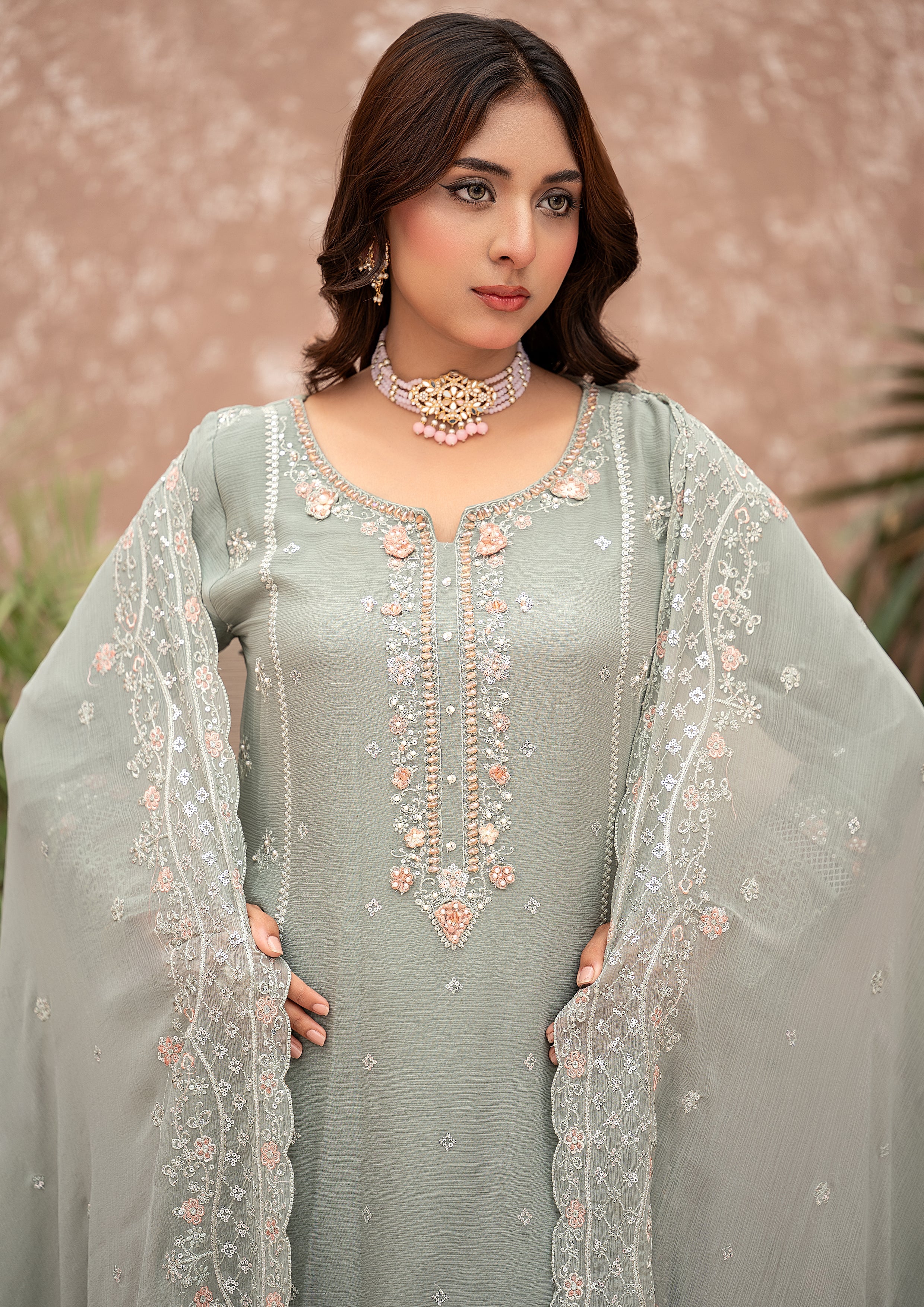 Selin BN-1048 - 3 Piece Stitched Fancy Heavy Embroidered - Bint-e-Noor