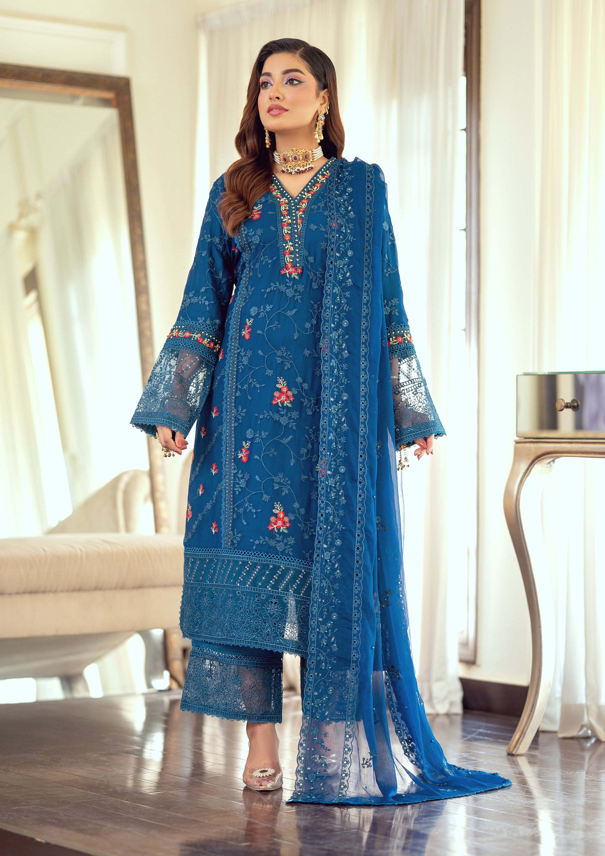 Omaira BN-1065 - 3 Piece Stitched Fancy Heavy Embroidered - Bint-e-Noor