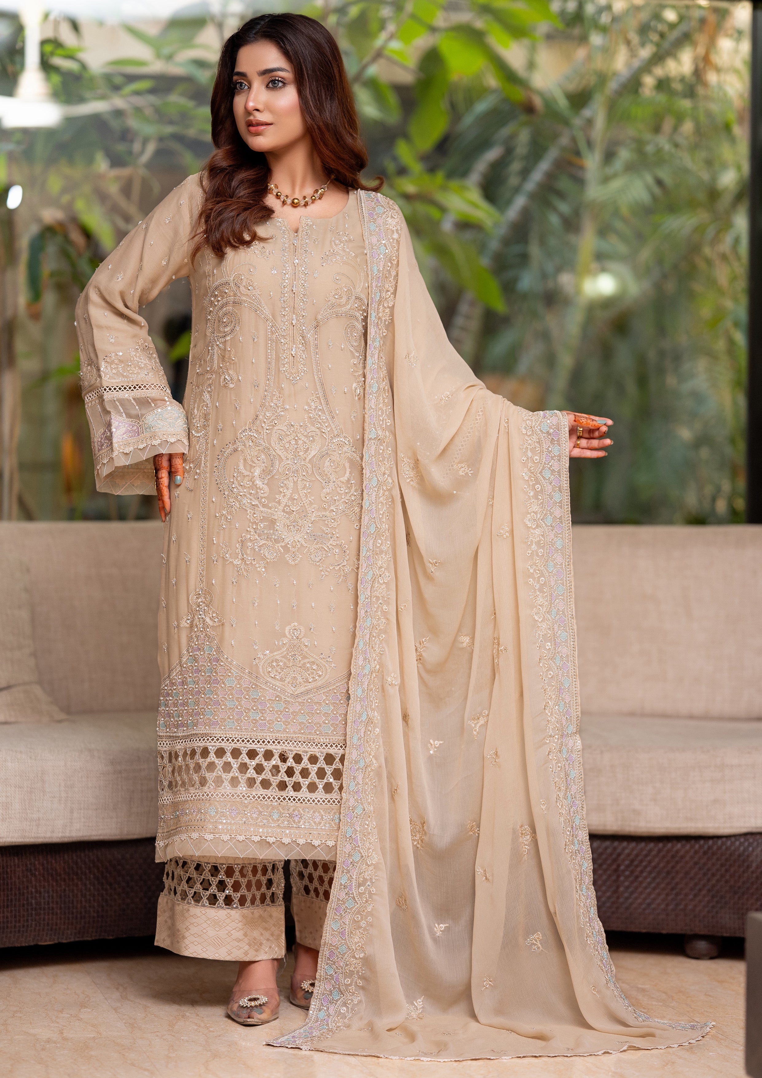 Sejal BN-1081 - 3 Piece Stitched Fancy Heavy Embroidered - Bint-e-Noor