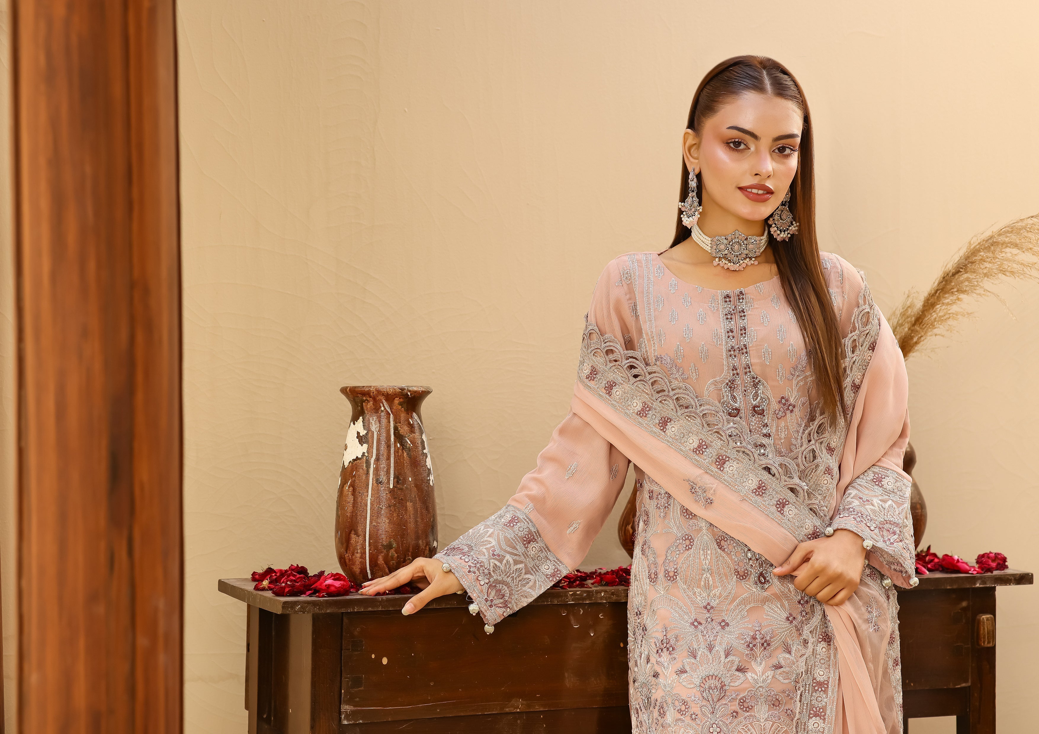 Usha BN-1024 - 3 Piece Stitched Fancy Heavy Embroidered - Bint-e-Noor
